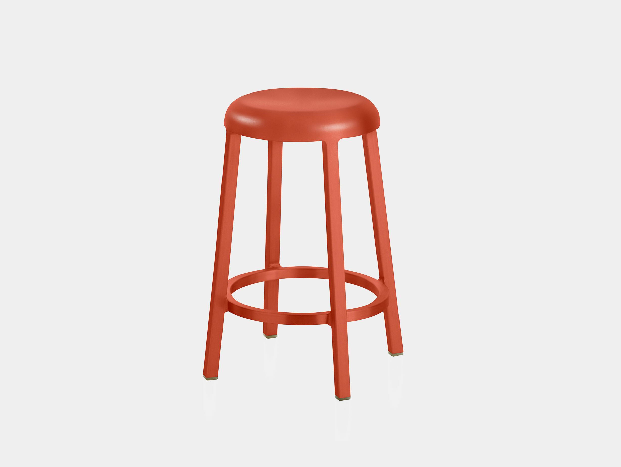 Emeco za counter stool coral orange