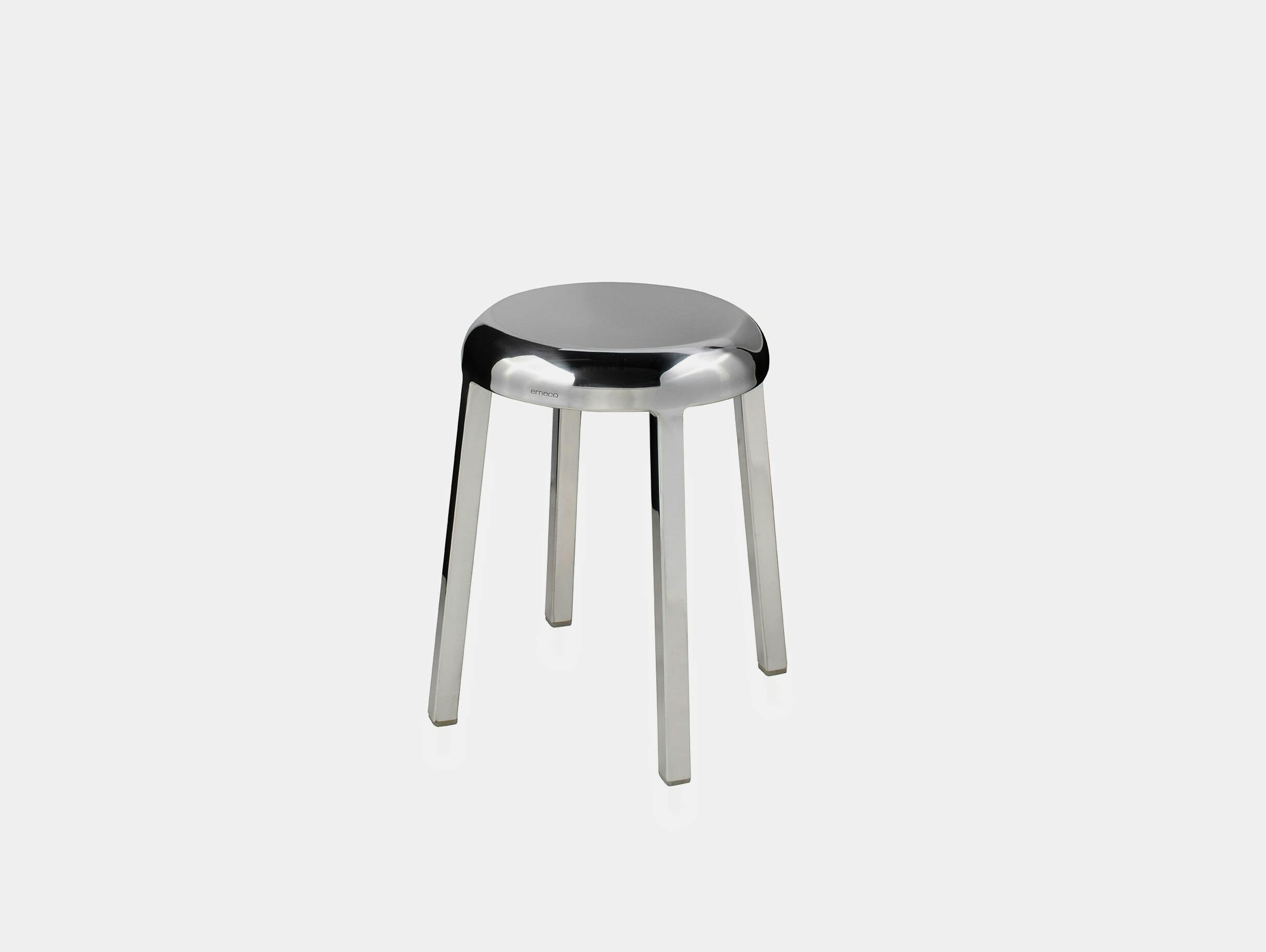 Emeco za small stool hand polished aluminium