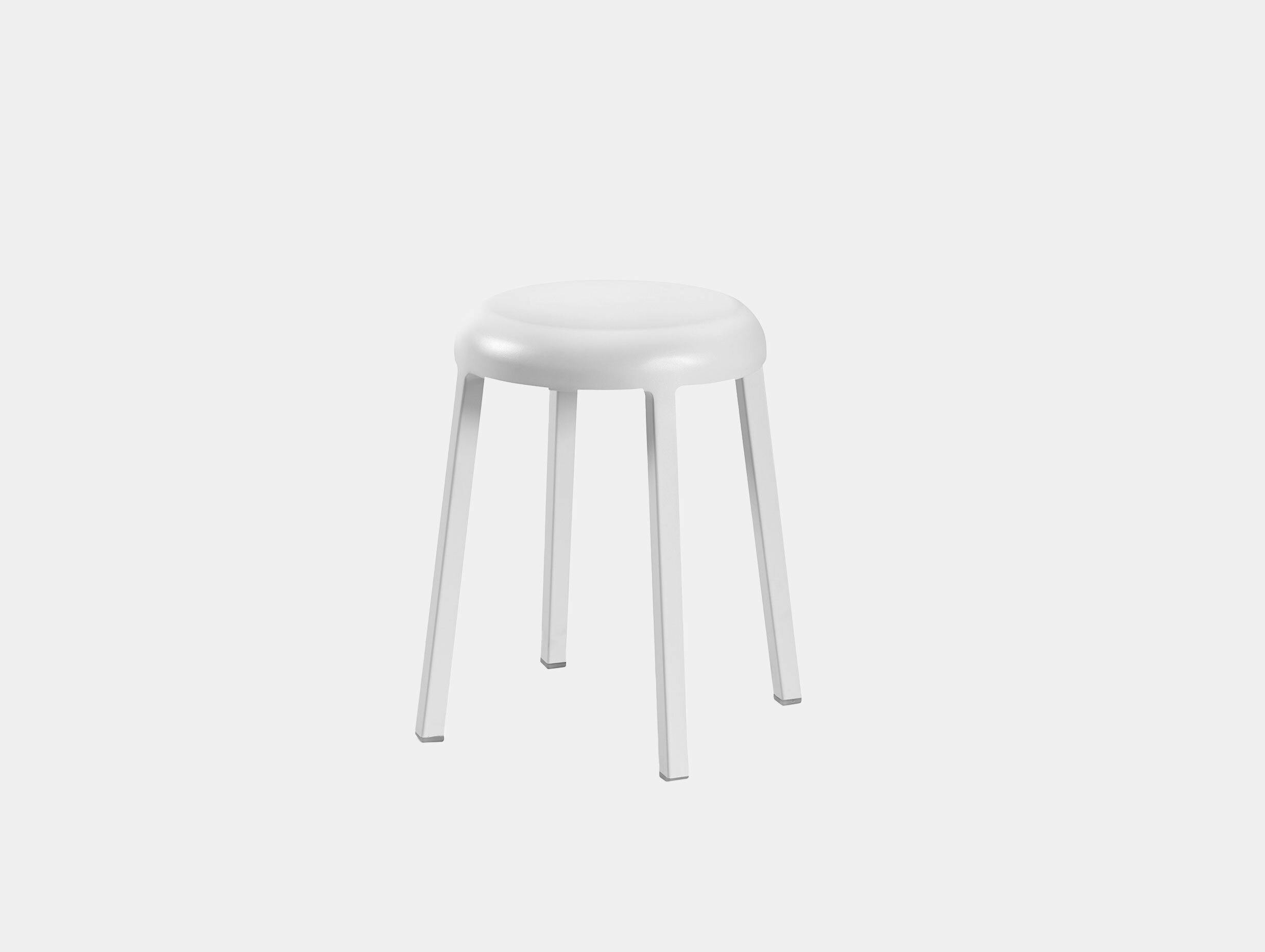 Emeco za small stool white grey
