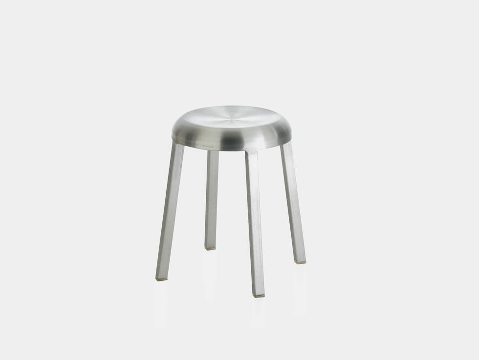 Emeco za stool hand brushed aluminium