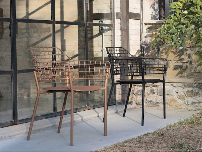 Emu Lyze Outdoor Armchairs Copper And Black