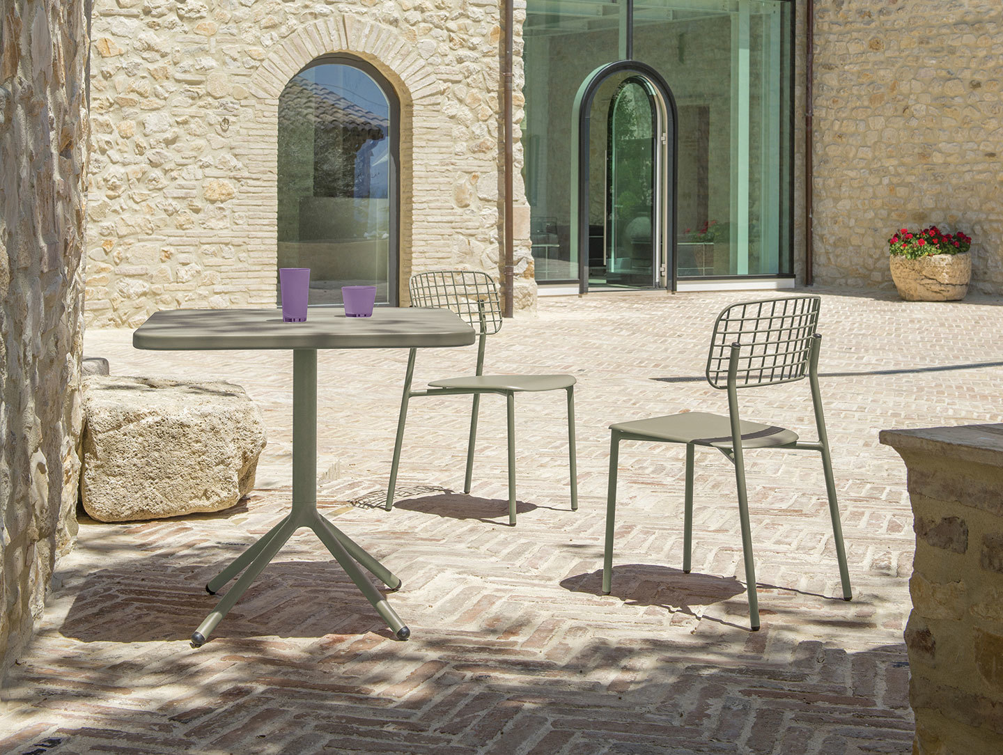 Emu Lyze Outdoor Chairs Grey Green