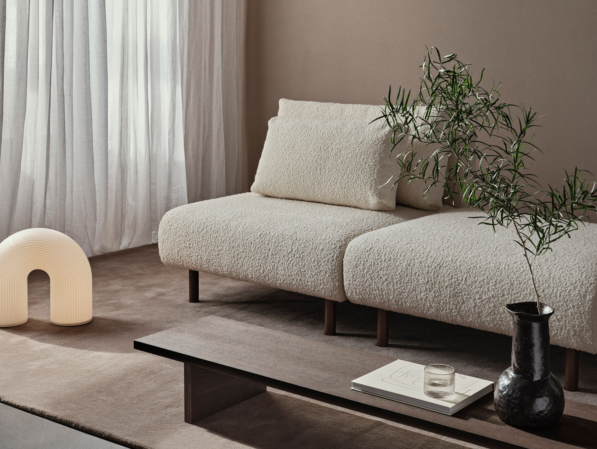 Xddp ferm living dase cushion nordic boucle lifestyle