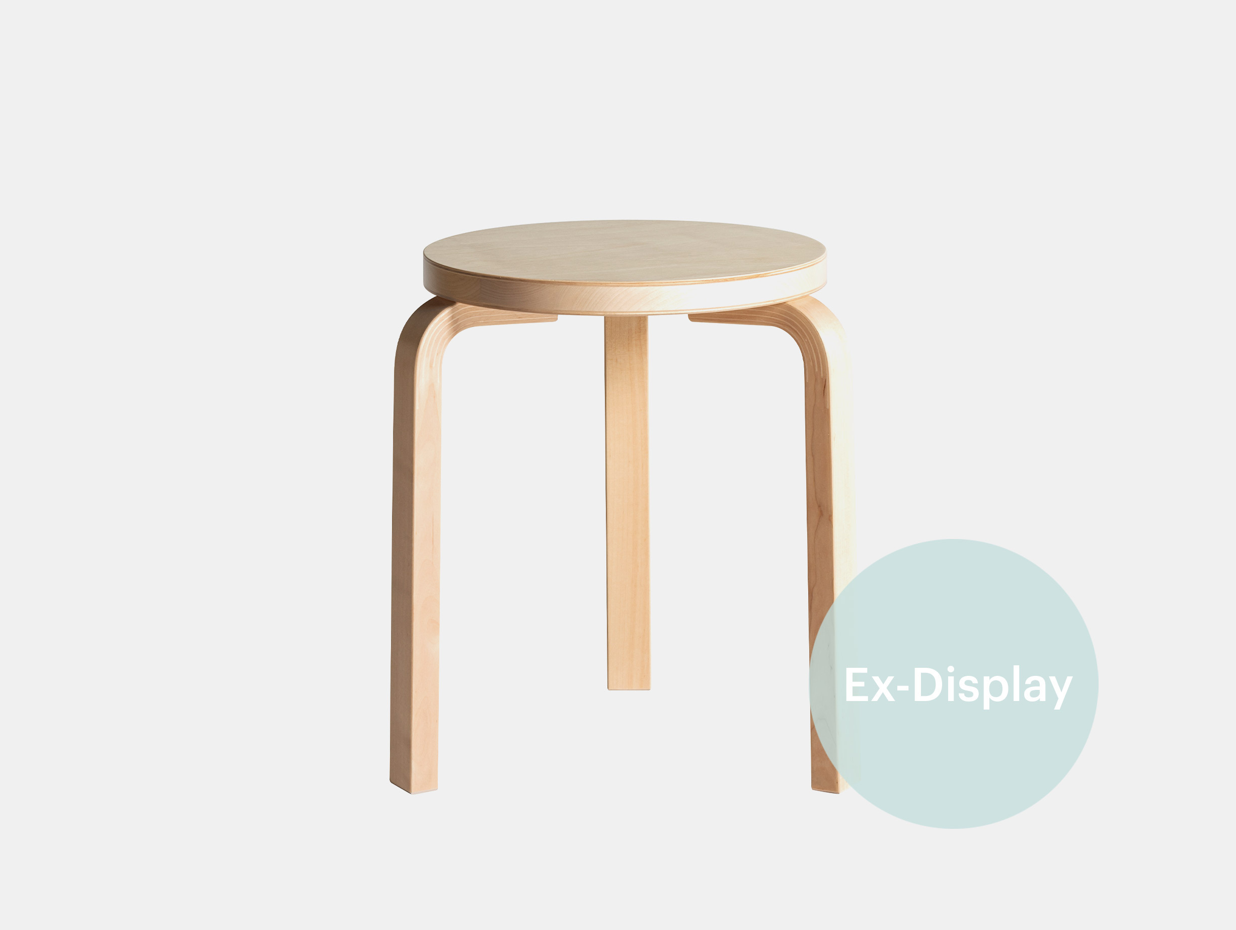Xdp artek alvar aalto stool 60 natural lacquered birch