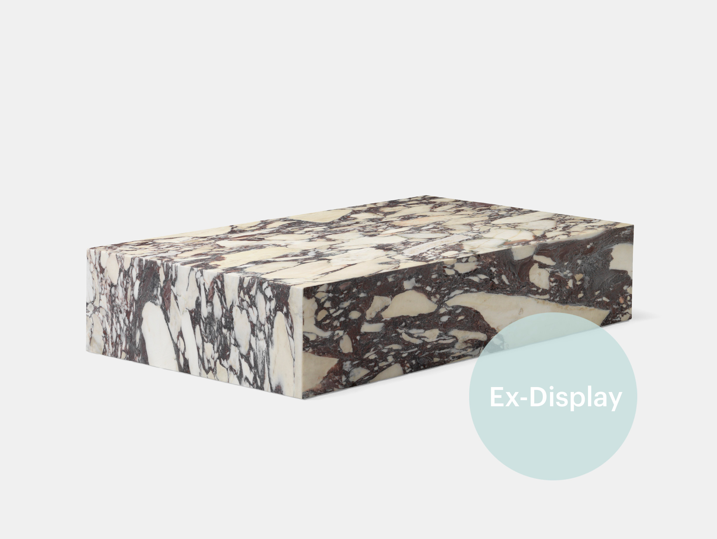 Xdp audo norm architects plinth grande coffee table calacatta viola marble 2