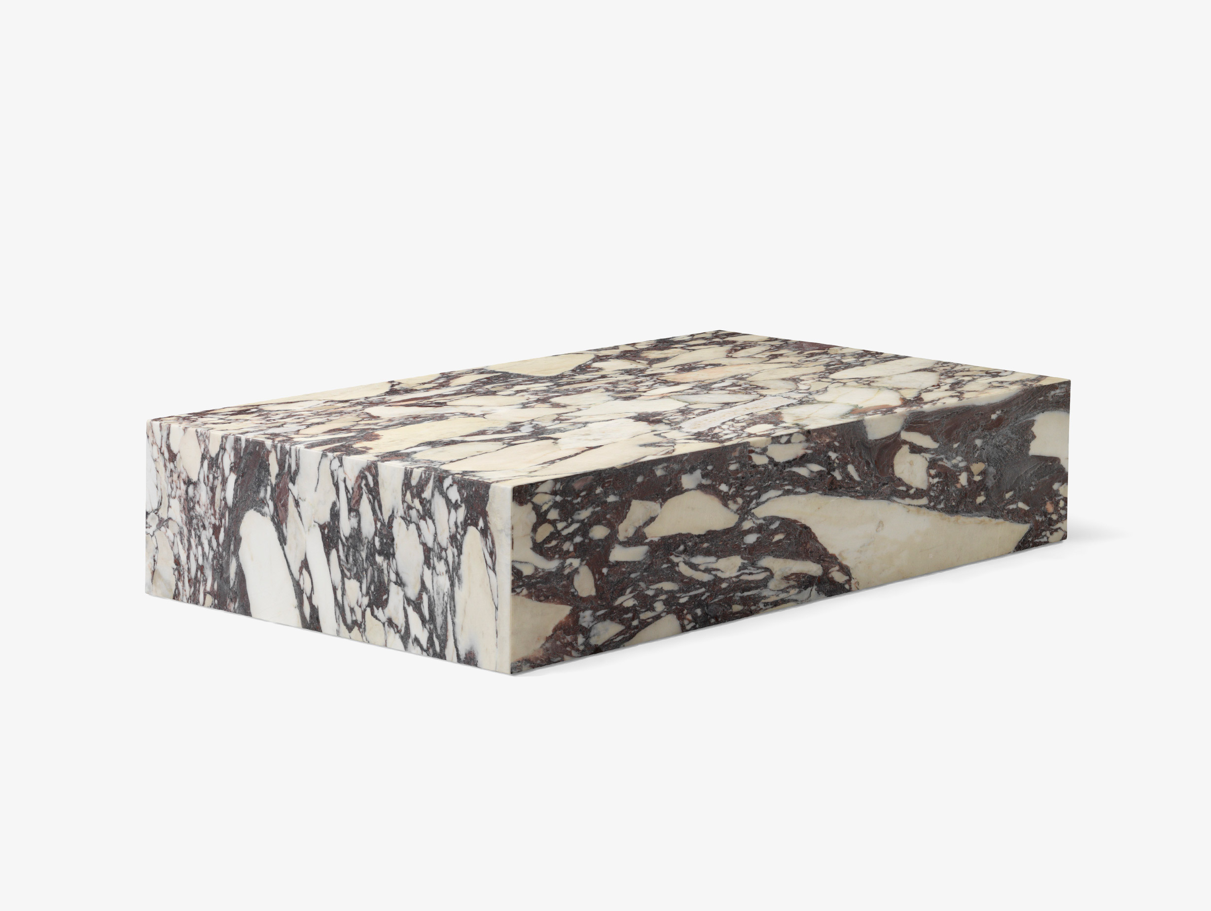Xdp audo norm architects plinth grande coffee table calacatta viola marble