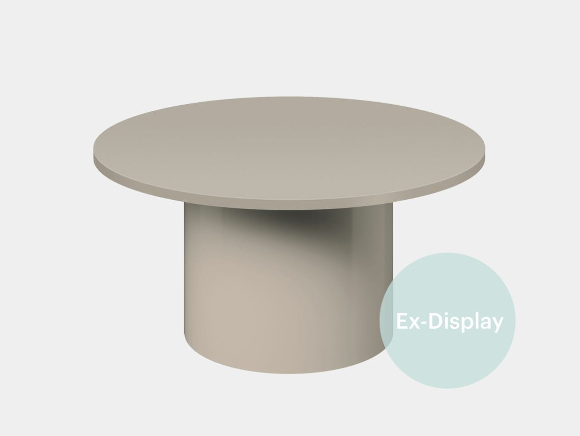 Xdp e15 enoki metal side table silk grey low 1