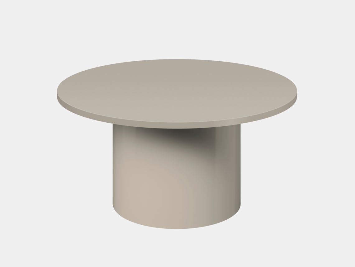 Xdp e15 enoki metal side table silk grey low 2