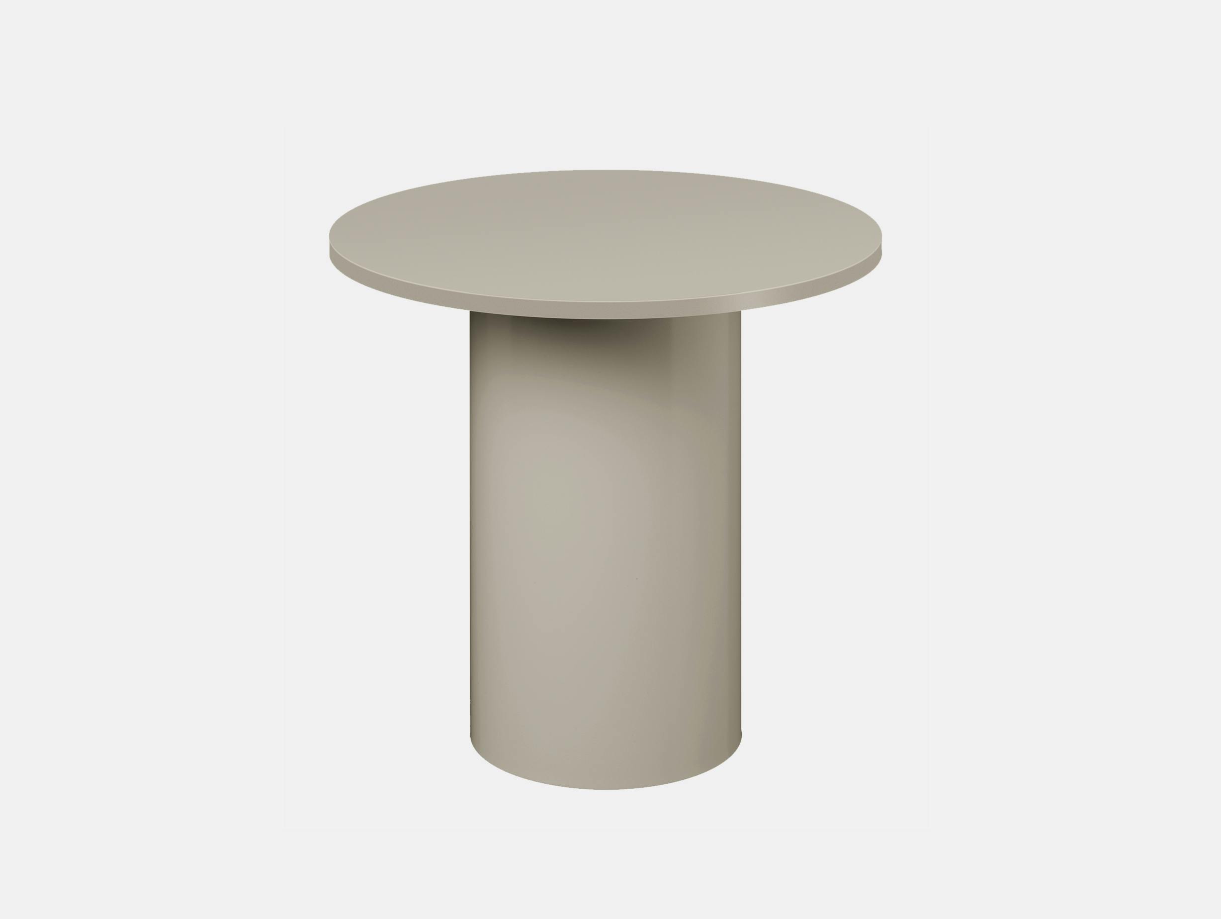 Xdp e15 enoki metal side table silk grey tall 2