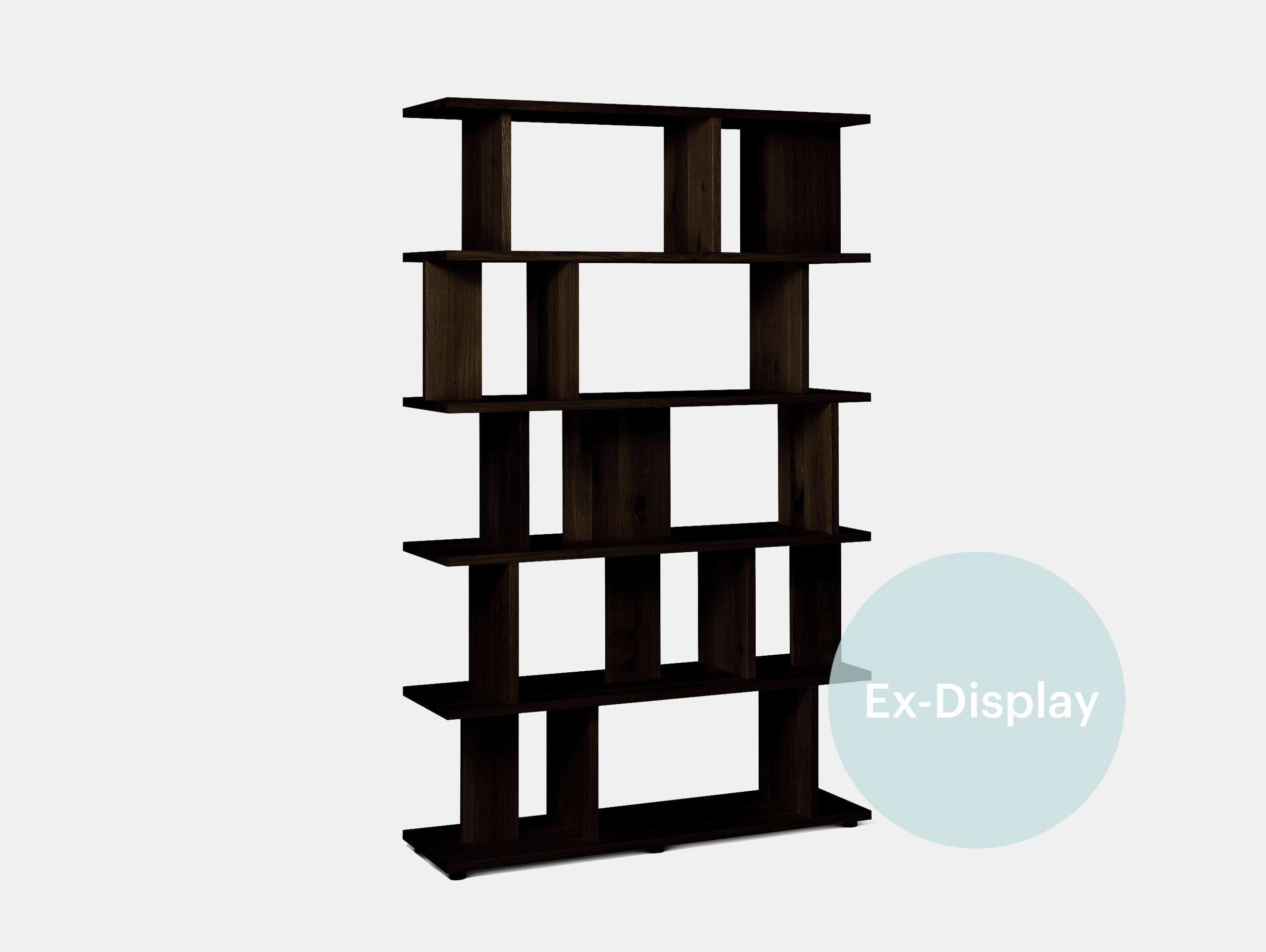 Xdp e15 furniture arik levy arie shelves dark stained oak