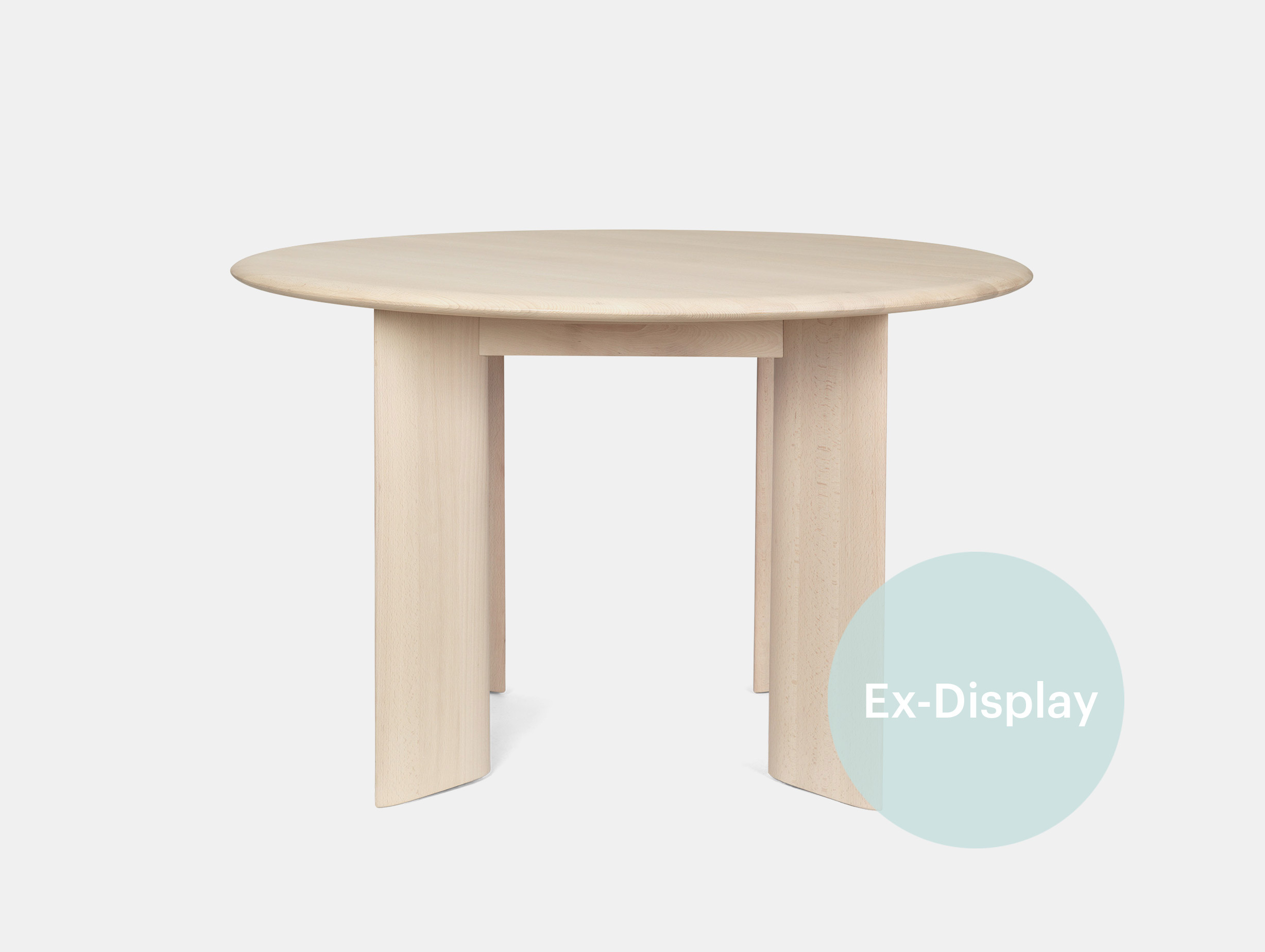 Xdp ferm living bevel table round oiled white beech