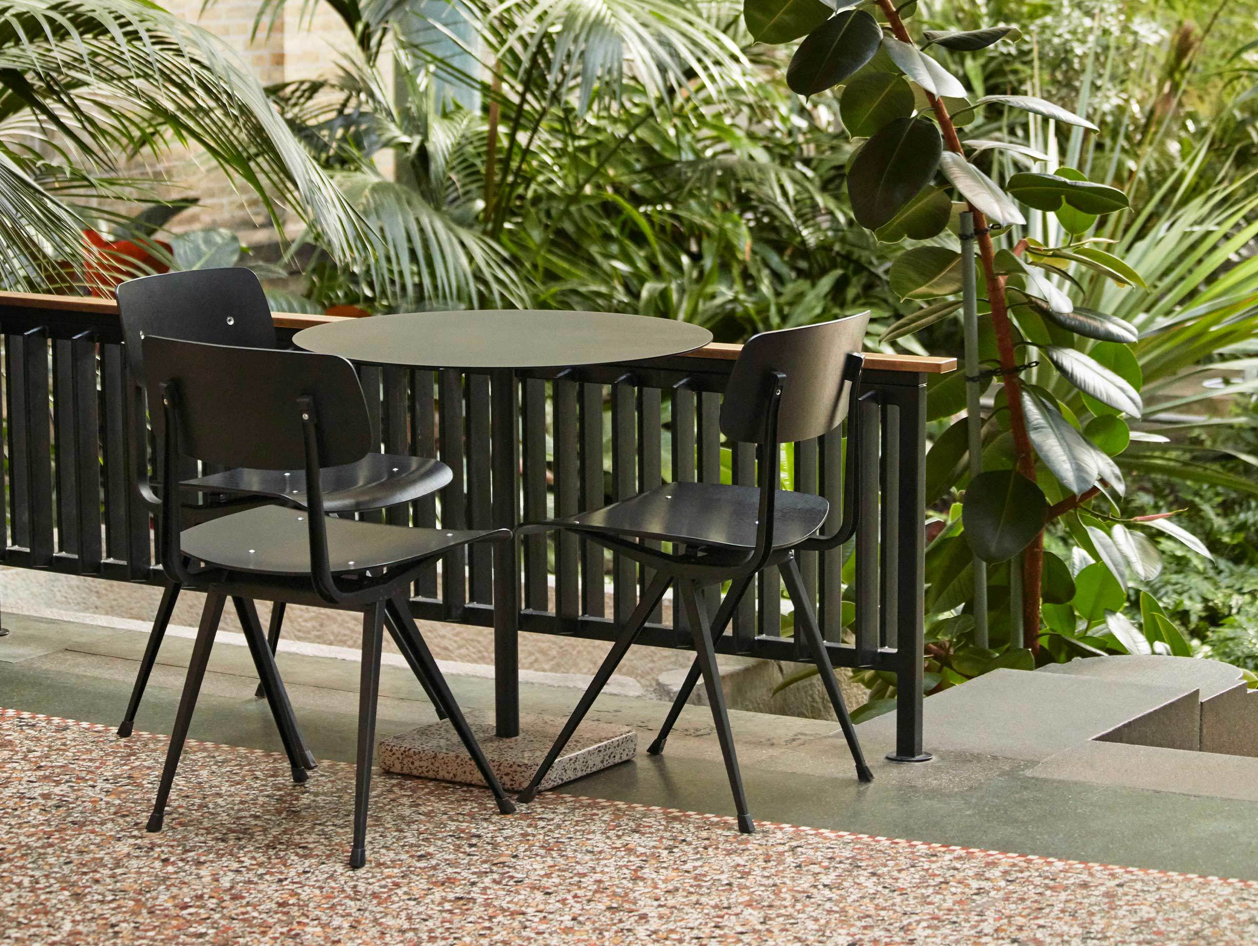 Xdp hay terrazzo dining round black sale ls