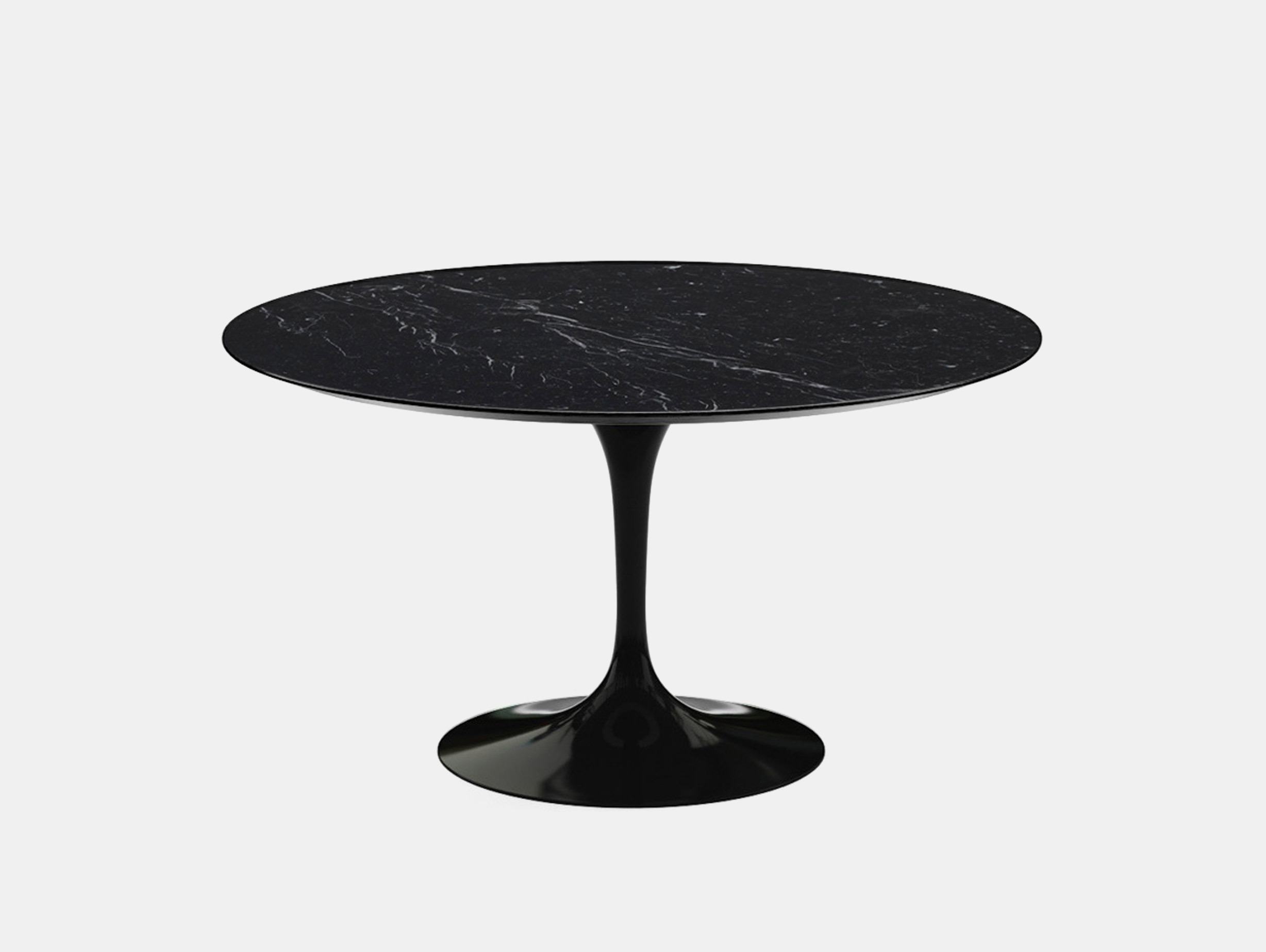 Xdp knoll eero saarinen saarinen dining table black nero marquina satin 1