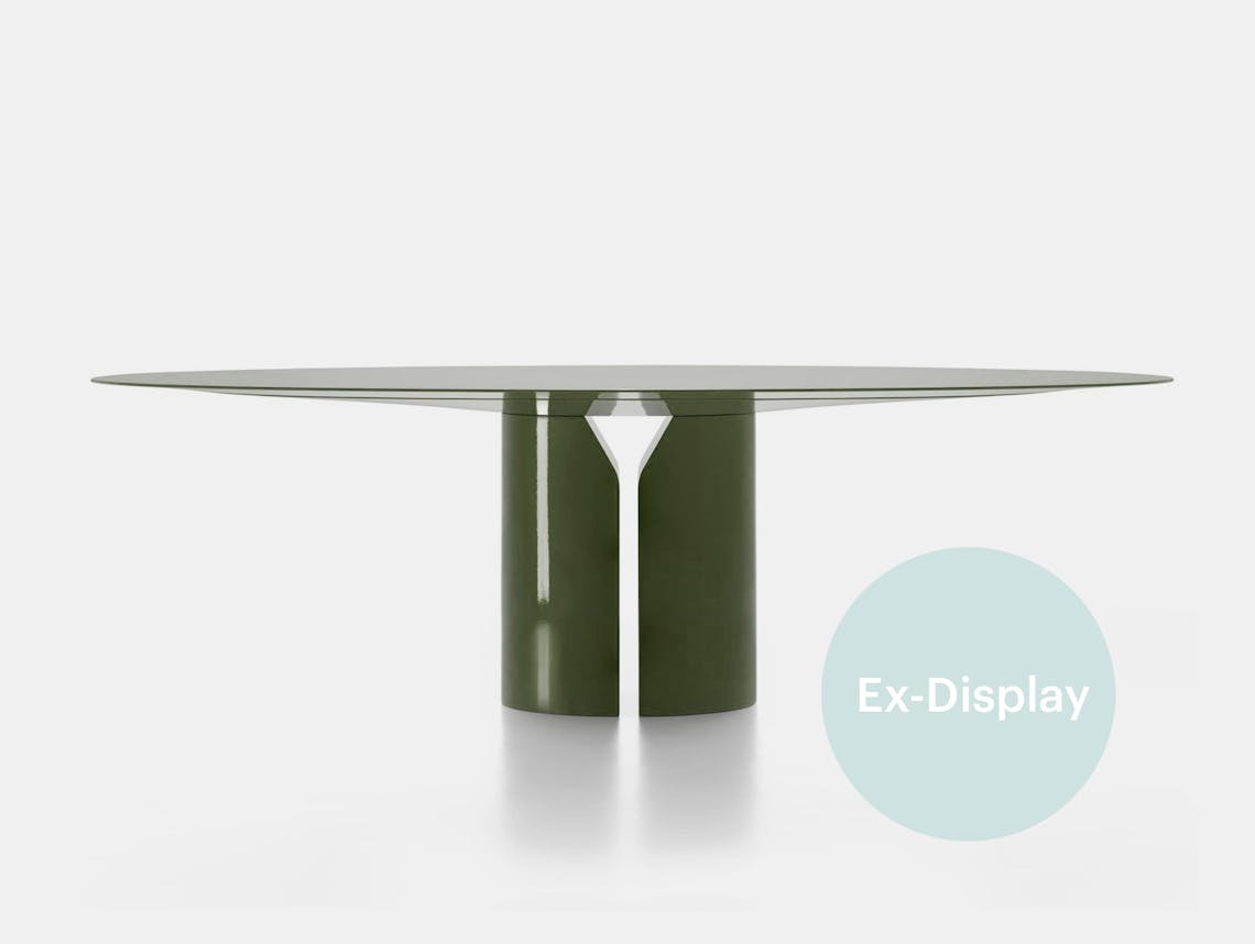 Xdp mdf italia Jean Nouvel Design ndf table oval gloss english green