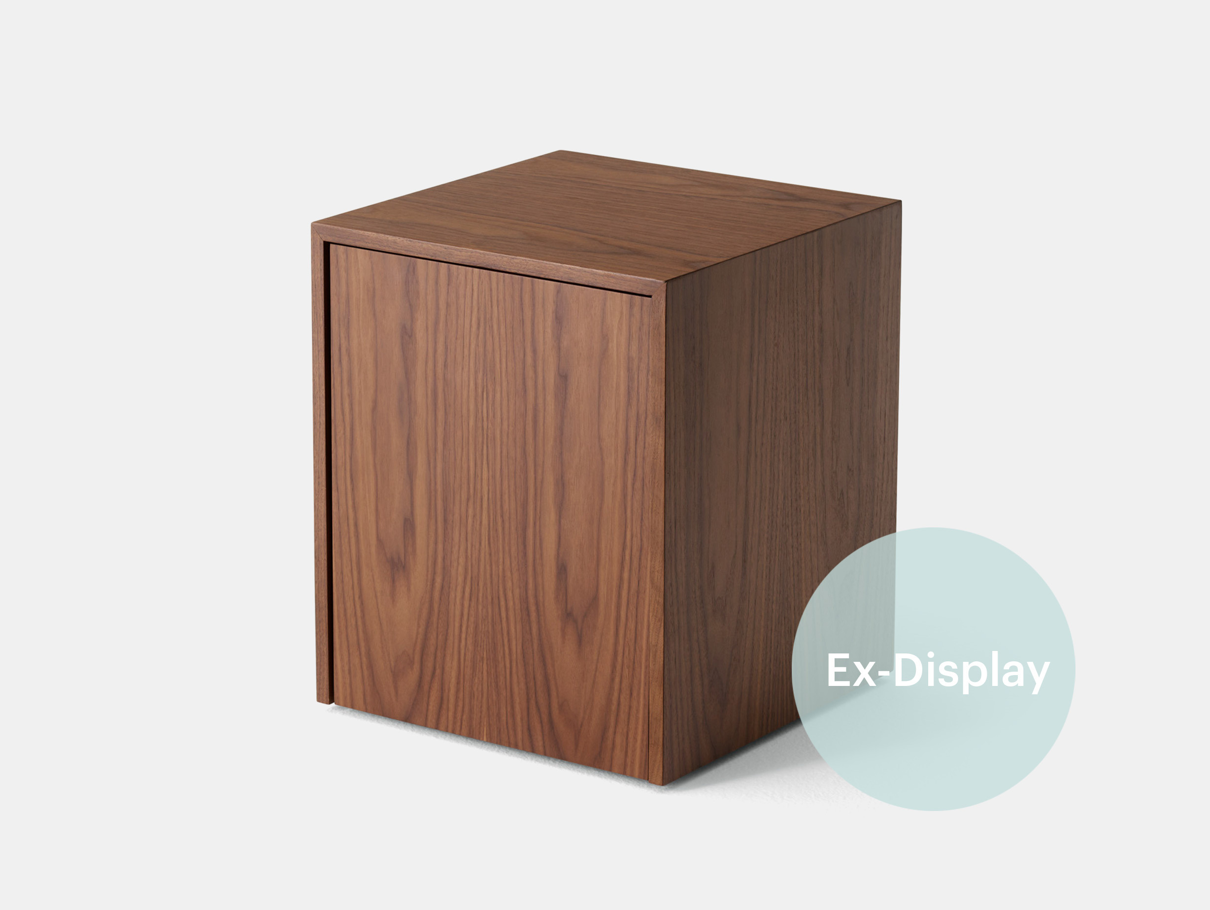 Xdp new works lim lu mass side table with drawer walnut