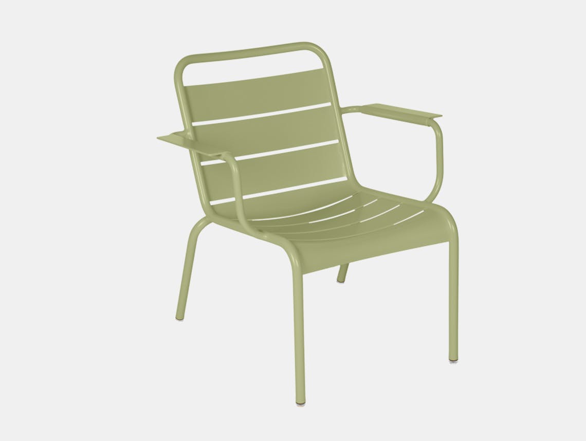 Fermob luxembourg lounge chair willow green