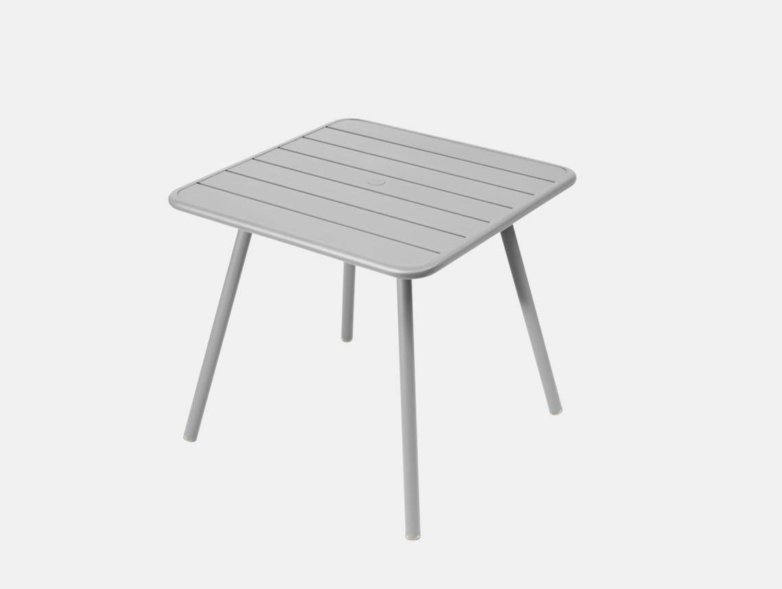 Fermob luxembourg table 80 steel grey