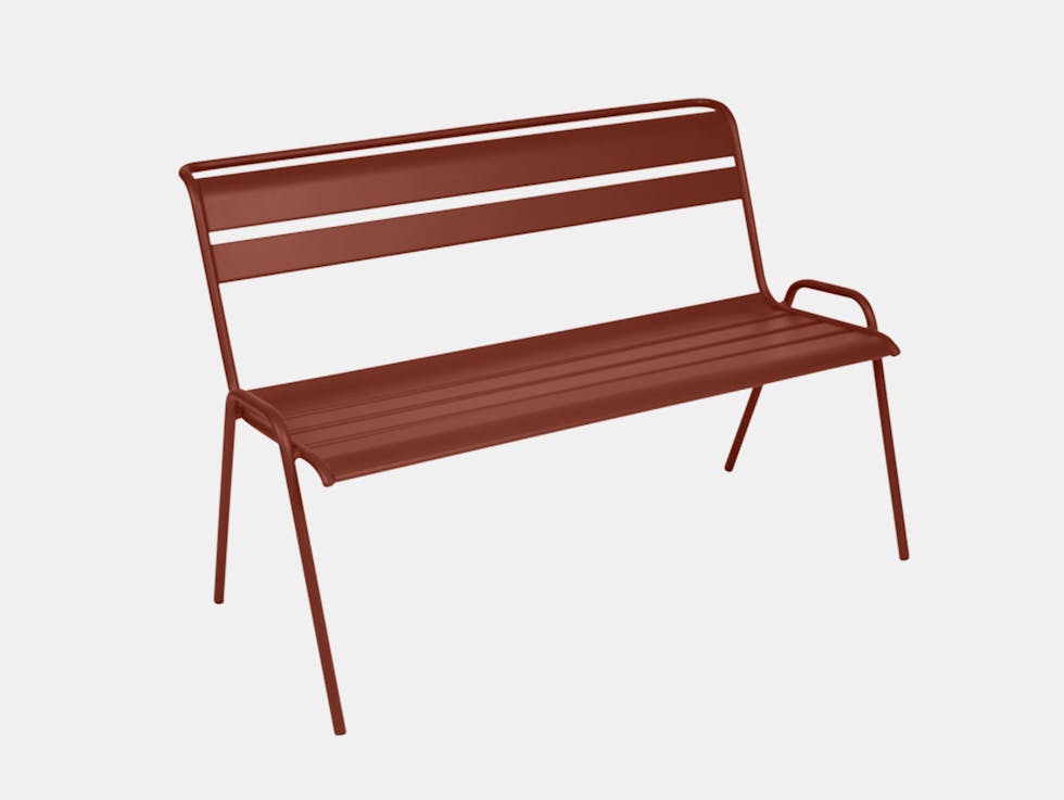 Fermob monceau 23 bench red ochre