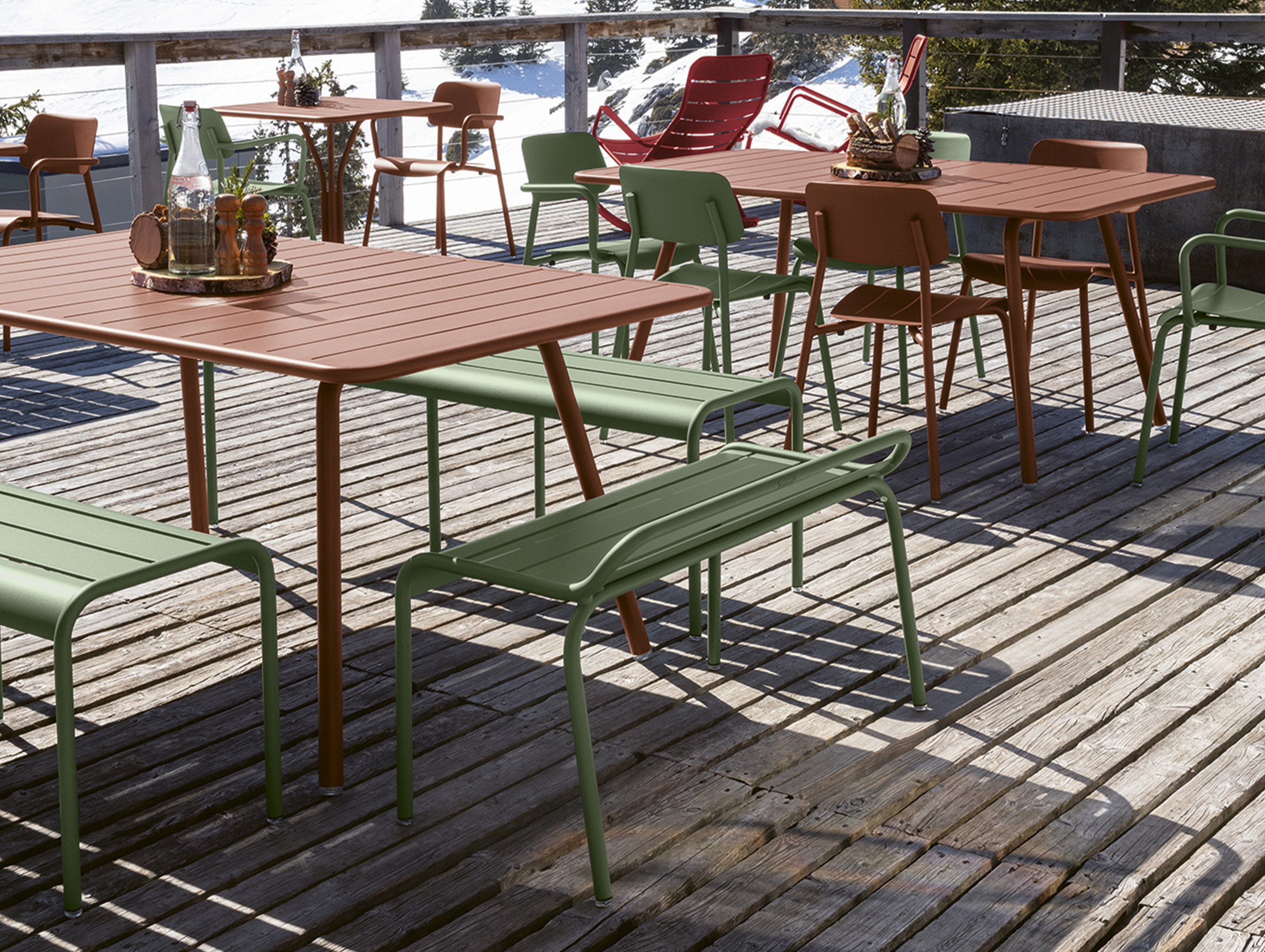 Fermob luxembourg compact bench lifestyle