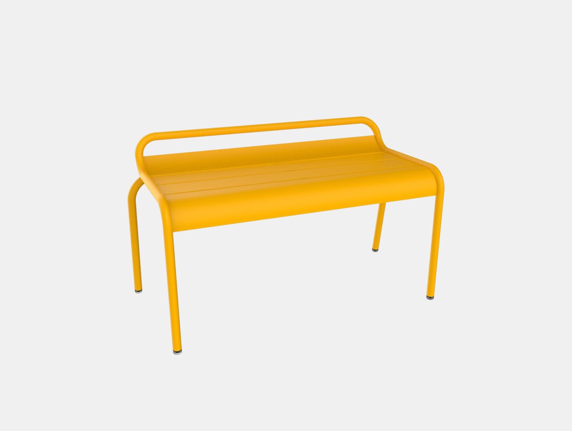 Fermob luxembourg compact bench outdoor honey