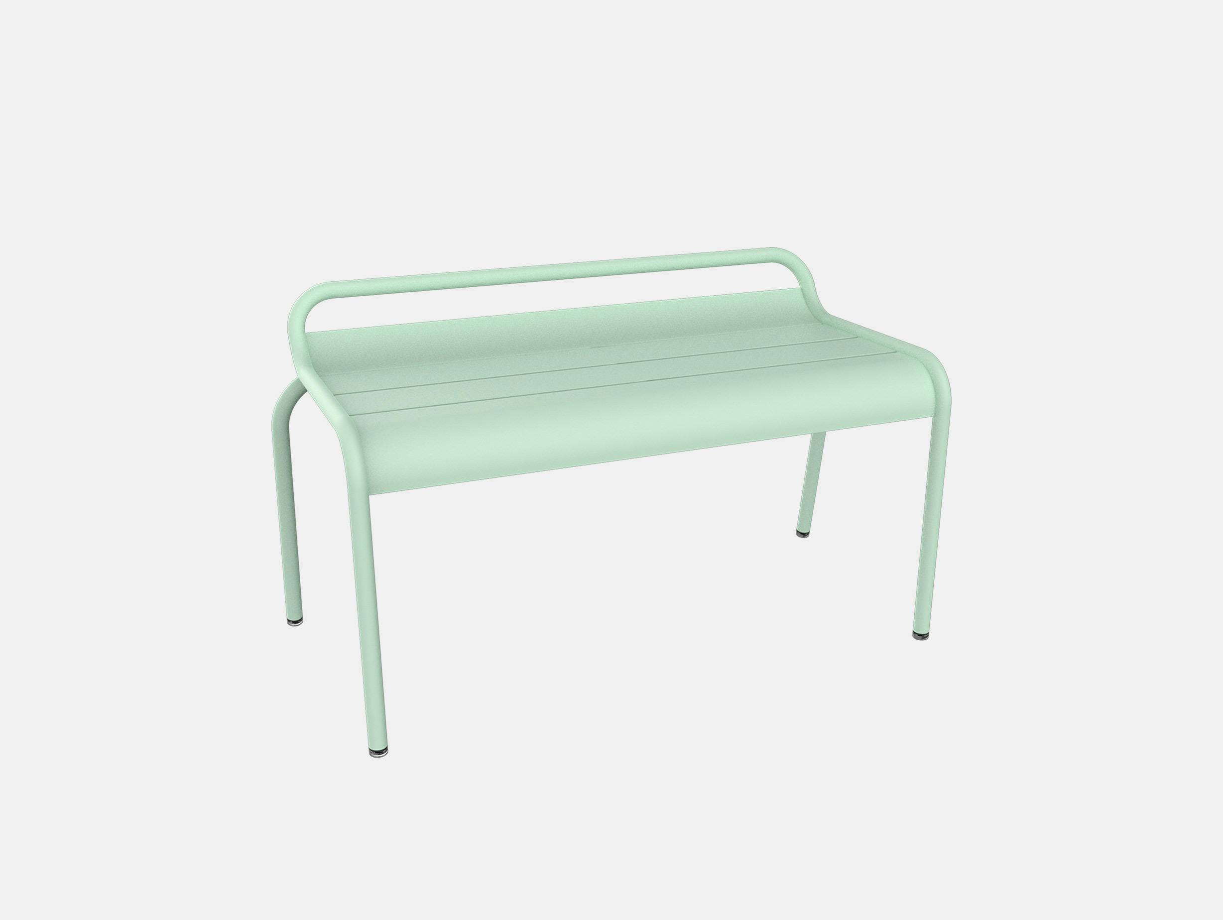 Fermob luxembourg compact bench outdoor ice mint