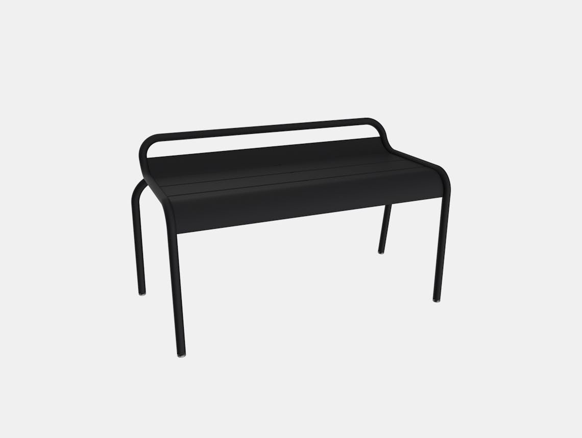 Fermob luxembourg compact bench outdoor liquorice