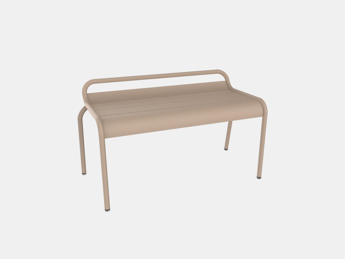 Fermob luxembourg compact bench outdoor nutmeg