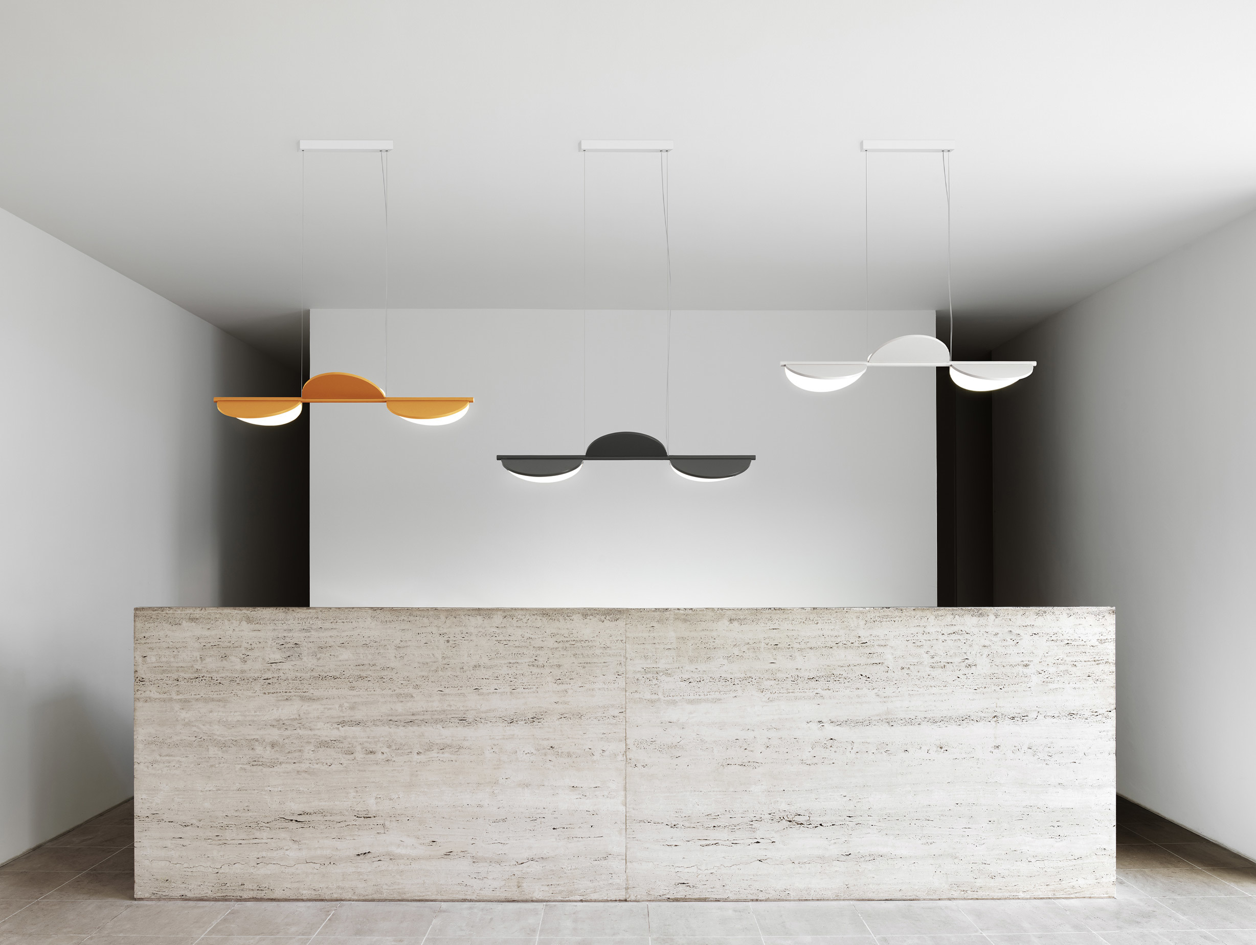 Flos patricia urquiola almendra linear pendant light s3 lifestyle3