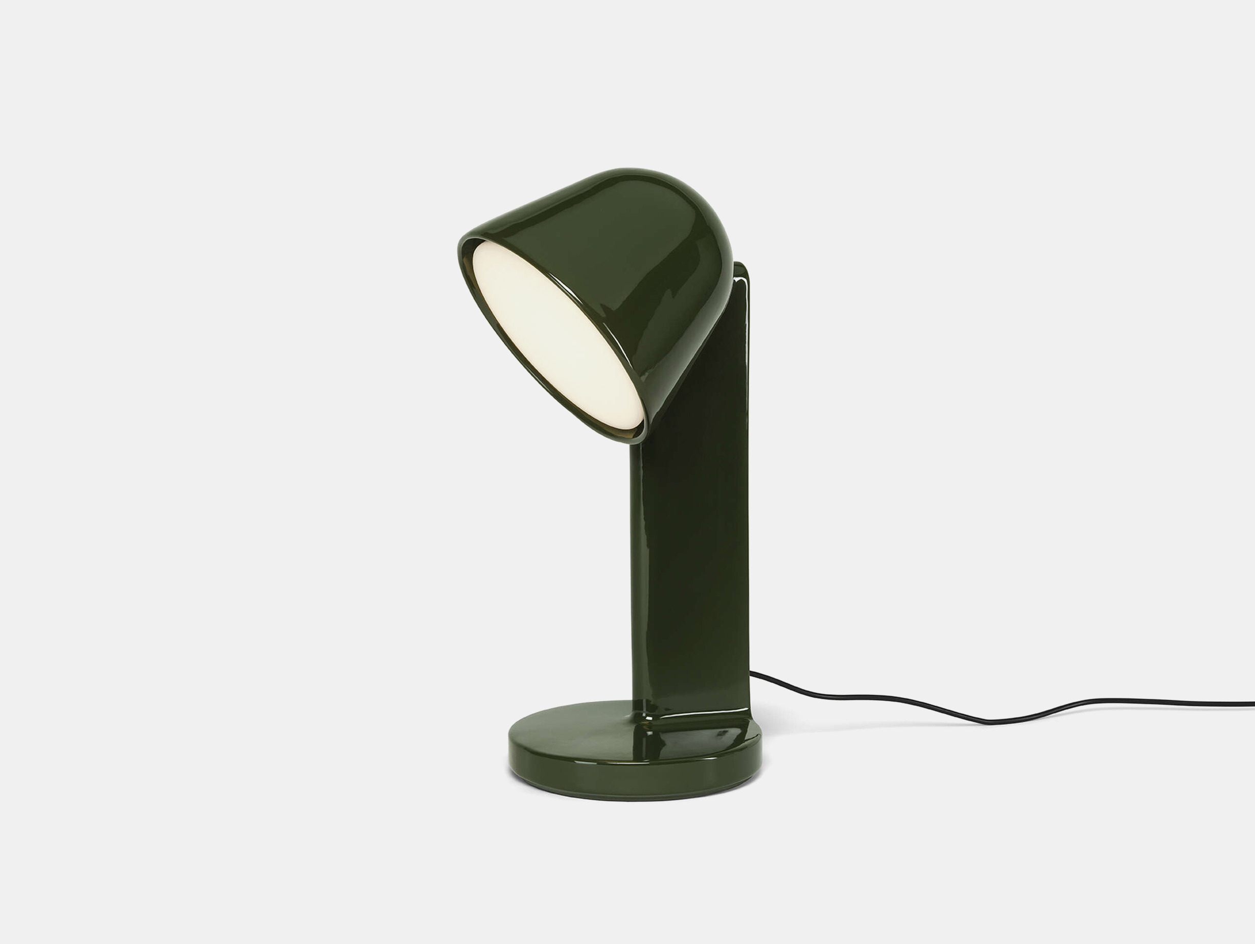 Flos ronan bouroullec ceramique table lamp down moss green