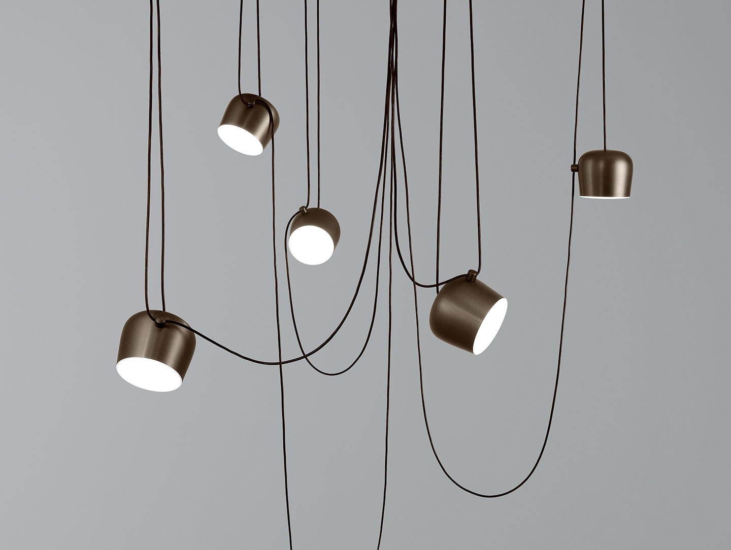 Flos Aim Small Pendant Light 5 Brown Ronan Erwan Bouroullec