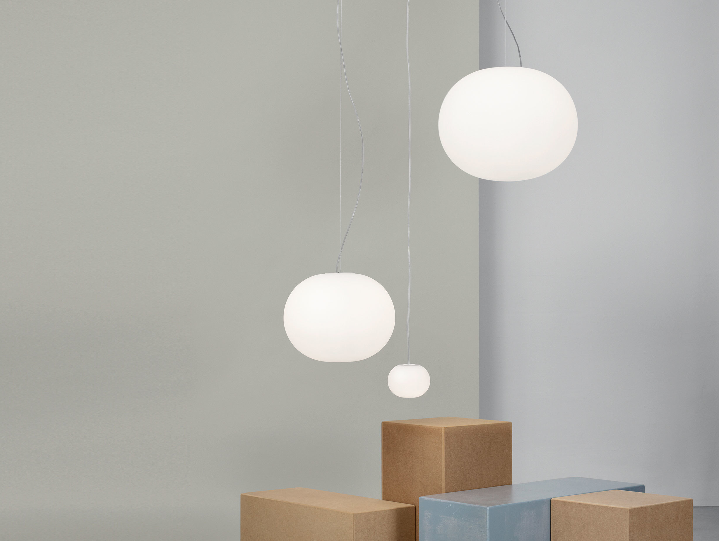 Flos Glo Ball Suspension Light Mini S1 S2 Jasper Morrison