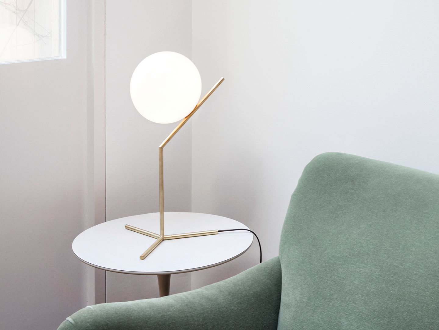 Flos Ic T1 High Table Light Brass 5 Michael Anastassiades