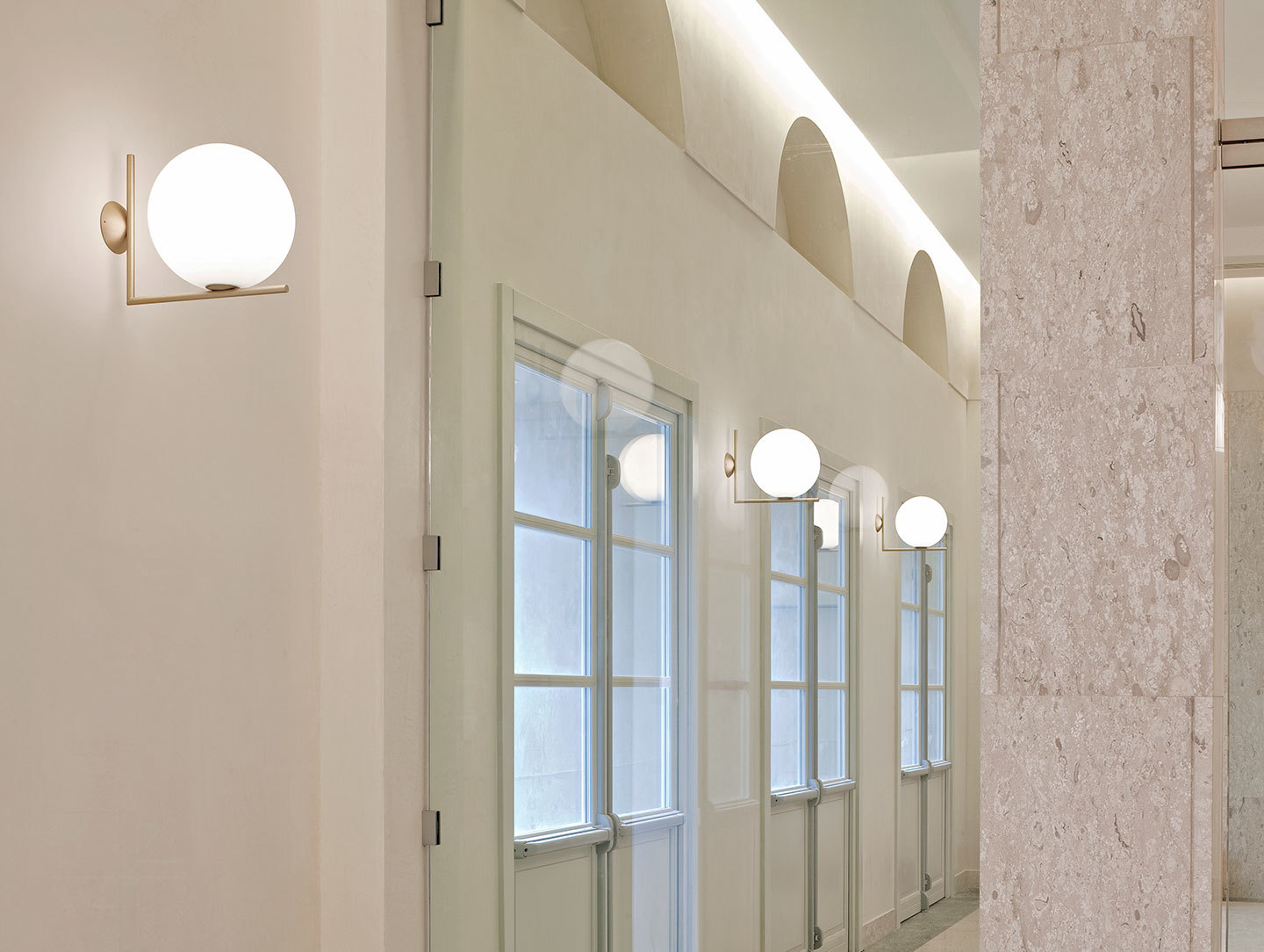 Flos Ic Wall Lights Brass Michael Anastassiades