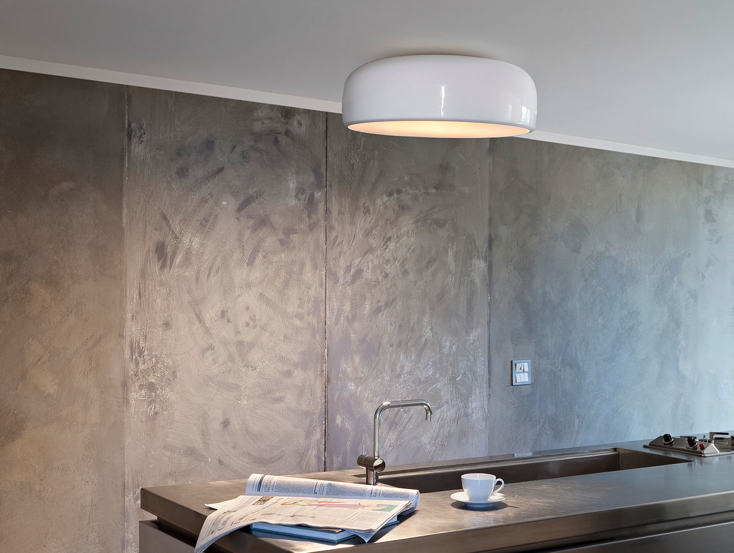 Flos Smithfield Ceiling Light White 2 Jasper Morrison