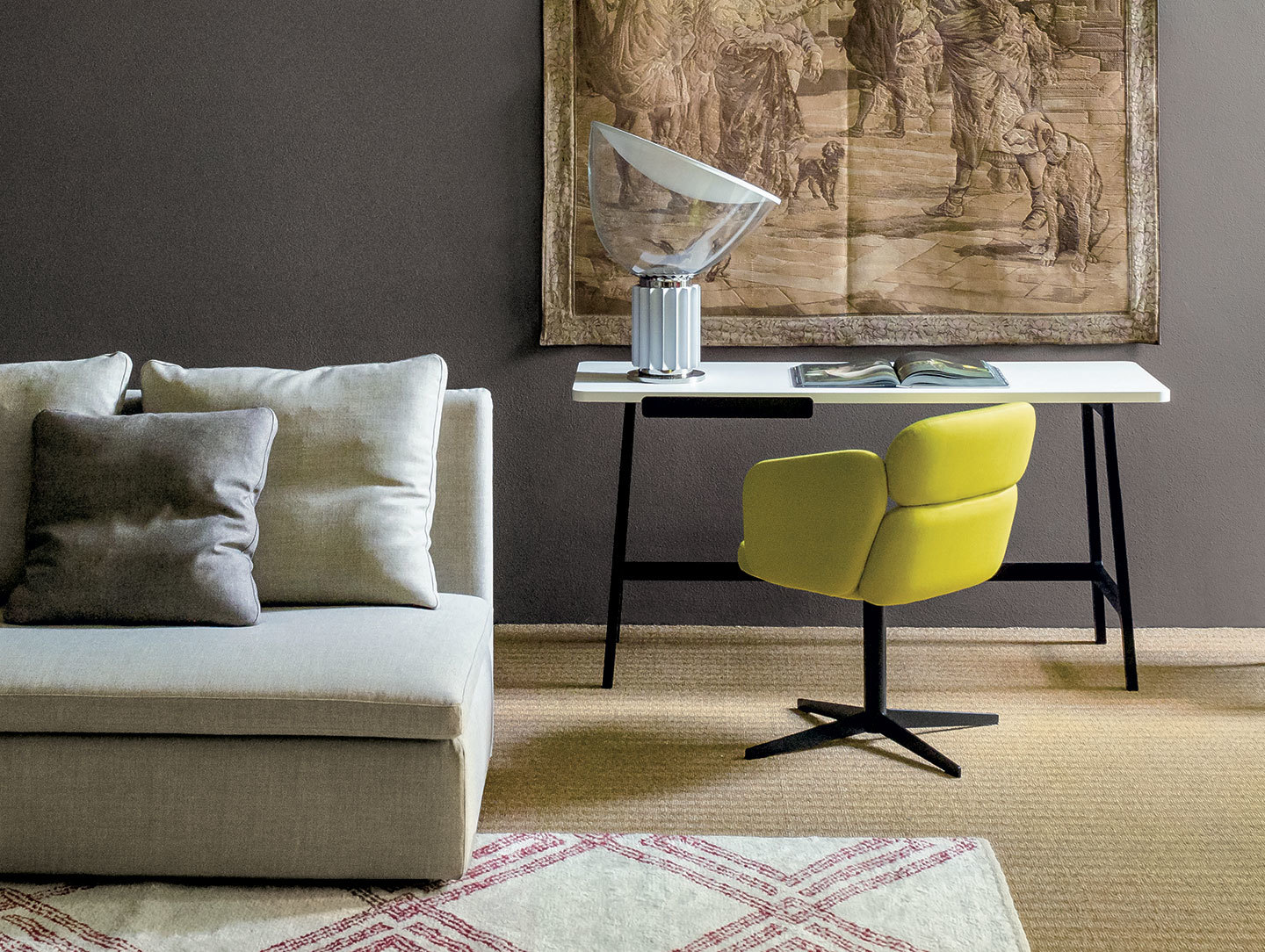 Flos Taccia Table Lamp Small Silver Achille Pier Giacomo Castiglioni