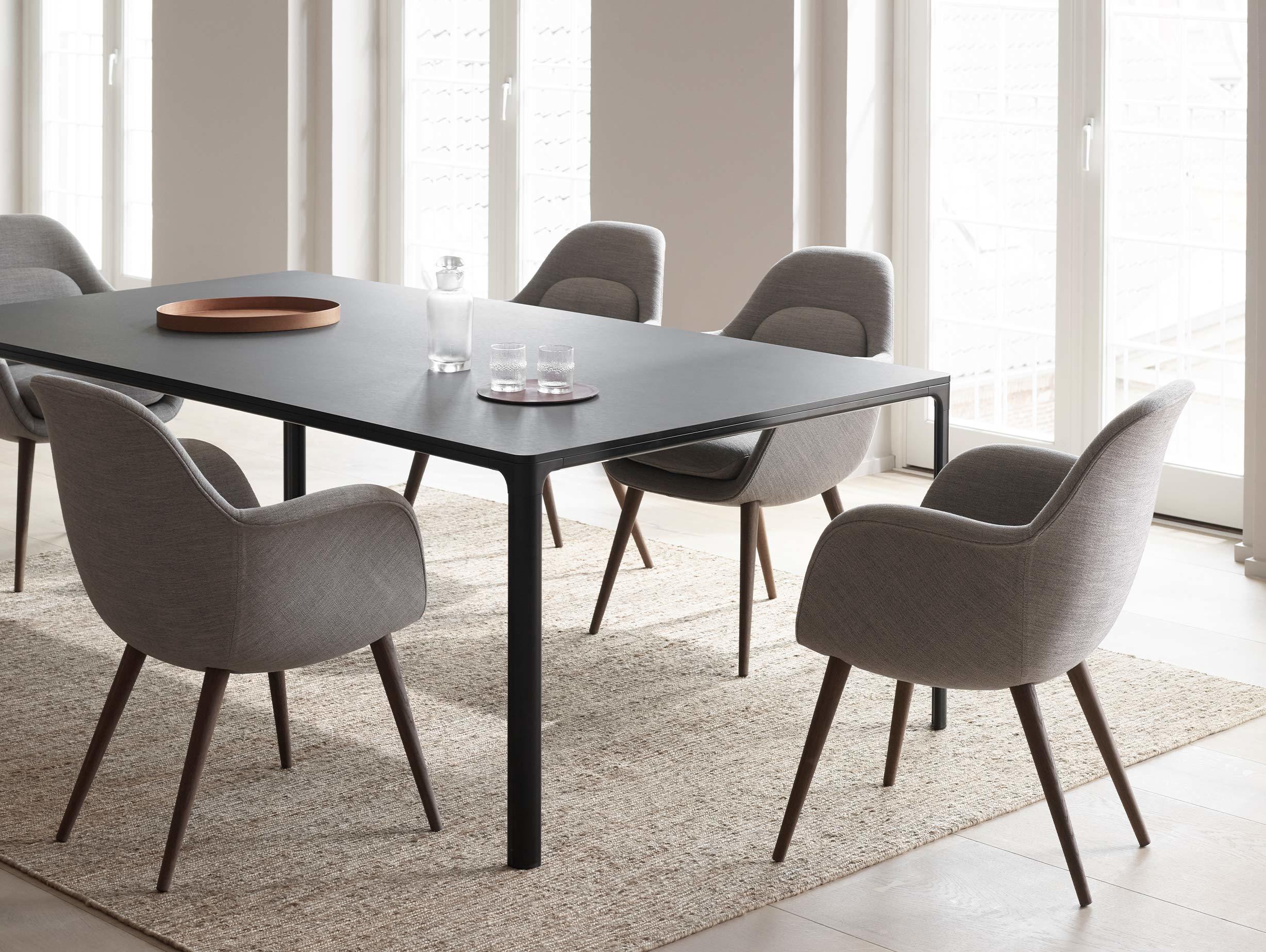 Fredericia dining chair wood base ls 3