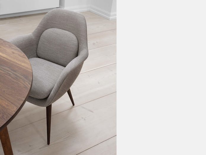 Fredericia dining chair wood base ls 5