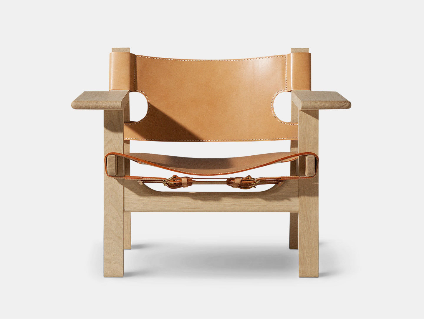 Fredericia Spanish Chair Soaped Oak Nat Leather Borge Mogensen