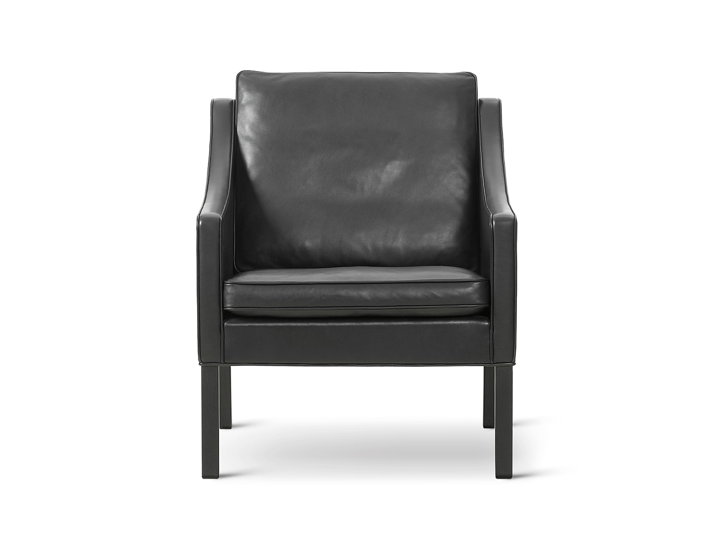Fredericia 2207 Lounge Chair Black Front Borge Mogensen