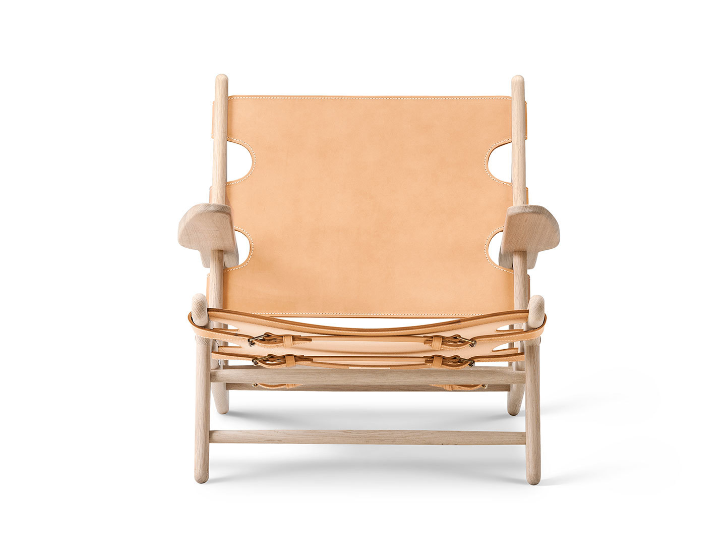 Fredericia Hunting Chair Natural Front Borge Mogensen