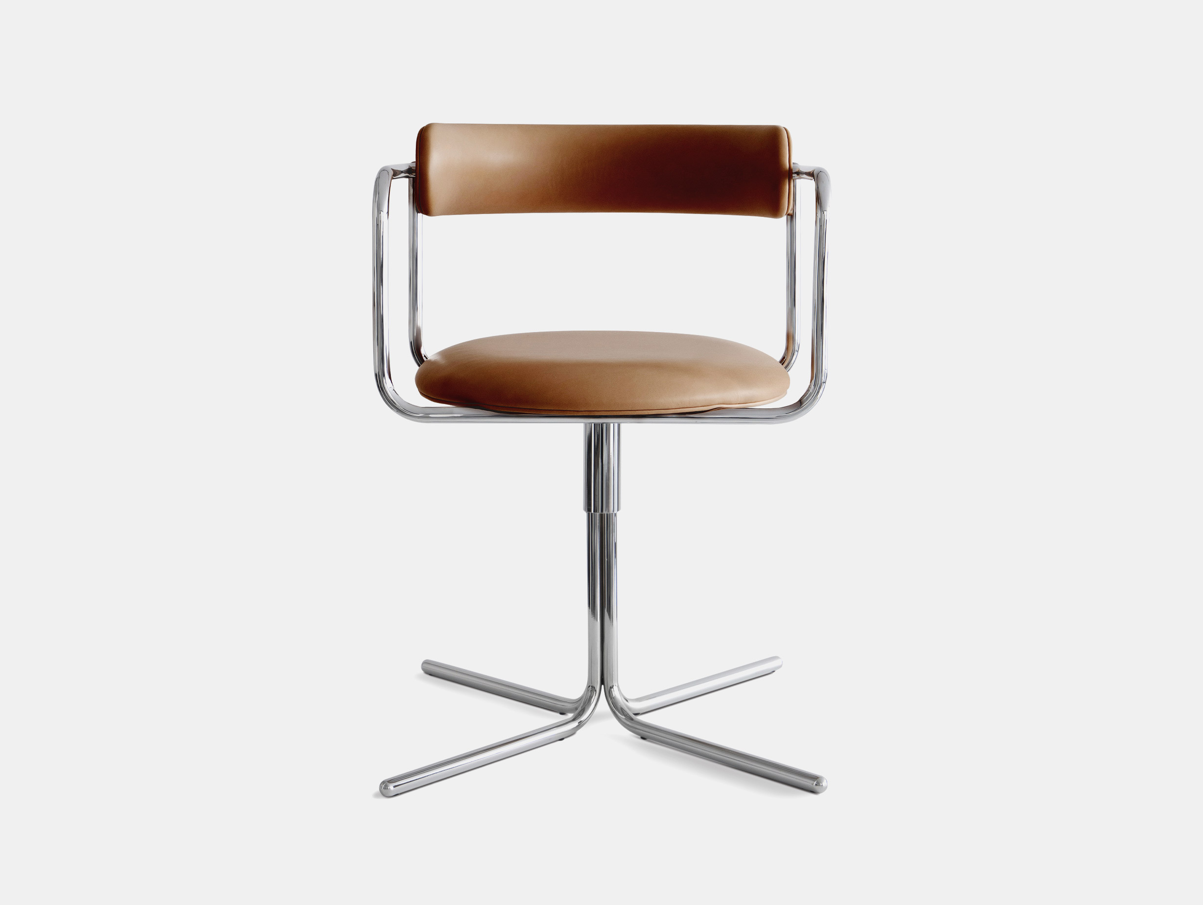 Friends founder ff swivel chair chrome cognac leather
