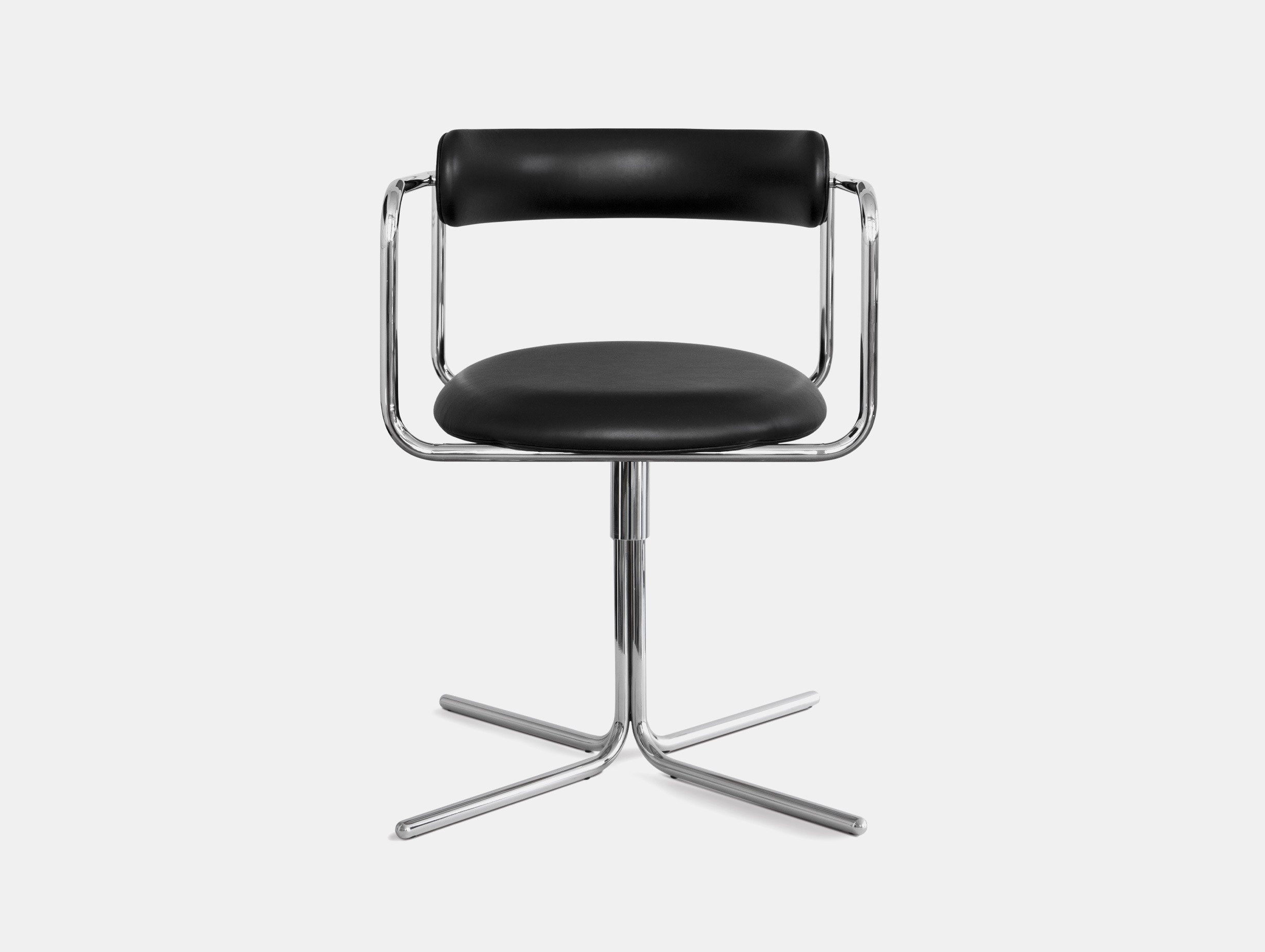 Friends founder ff swivel chair chrome dakar black leather