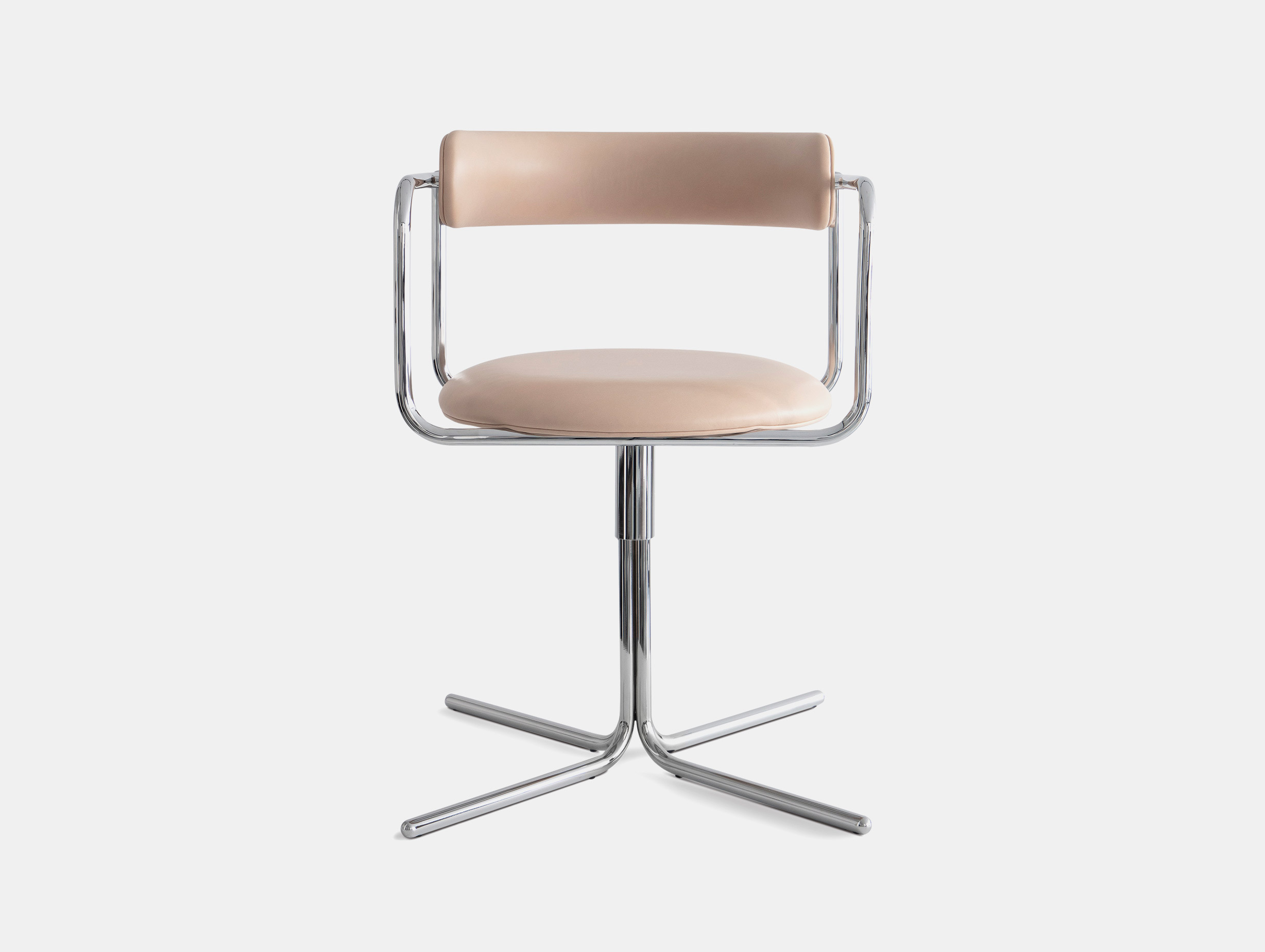 Friends founder ff swivel chair chrome nature leather
