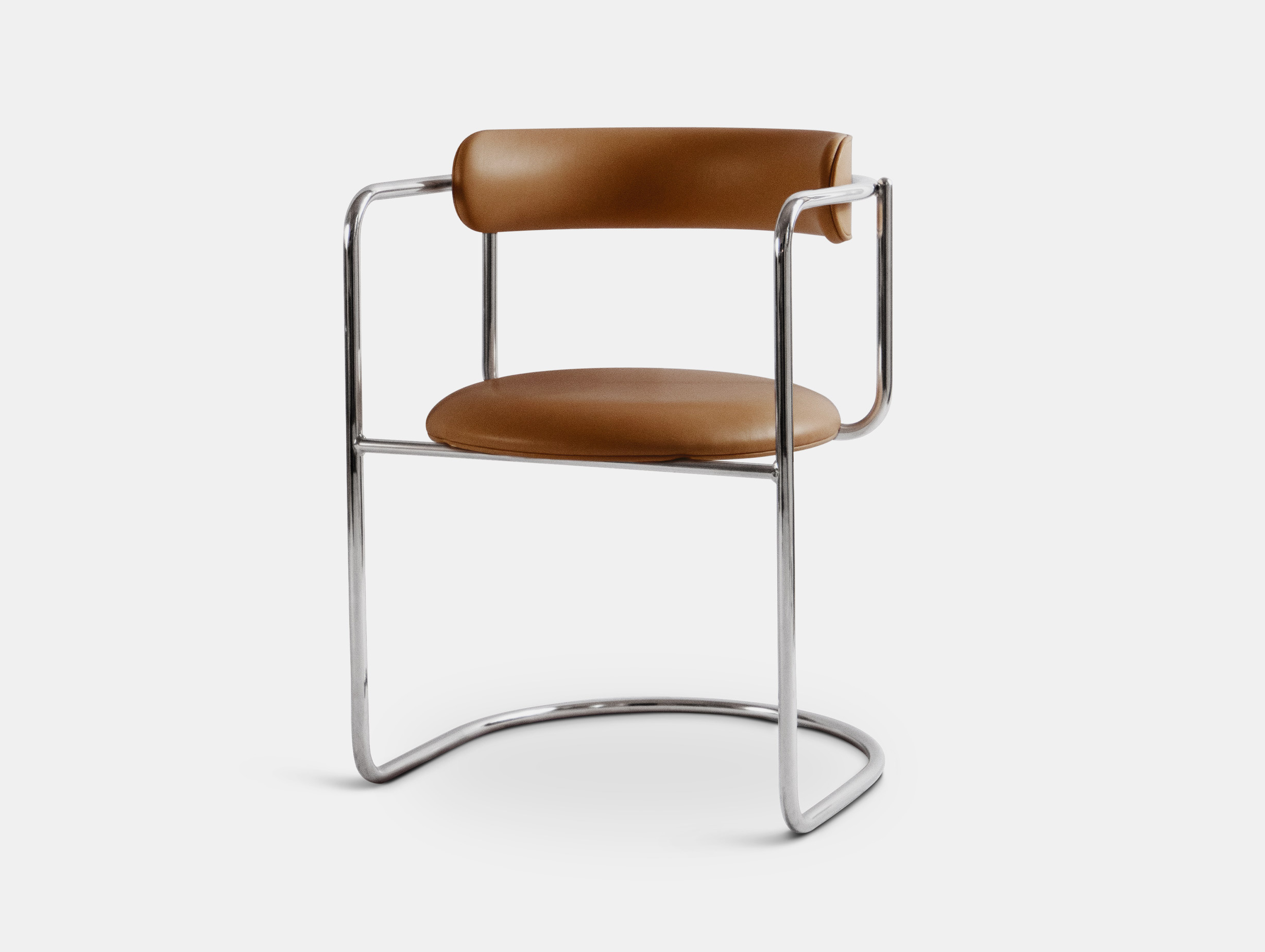 Friends founders ff cantilever armchair congnac leather2