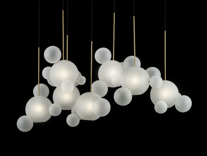 Giopato And Coombes Bolle Pendant Light Frosted Cluster