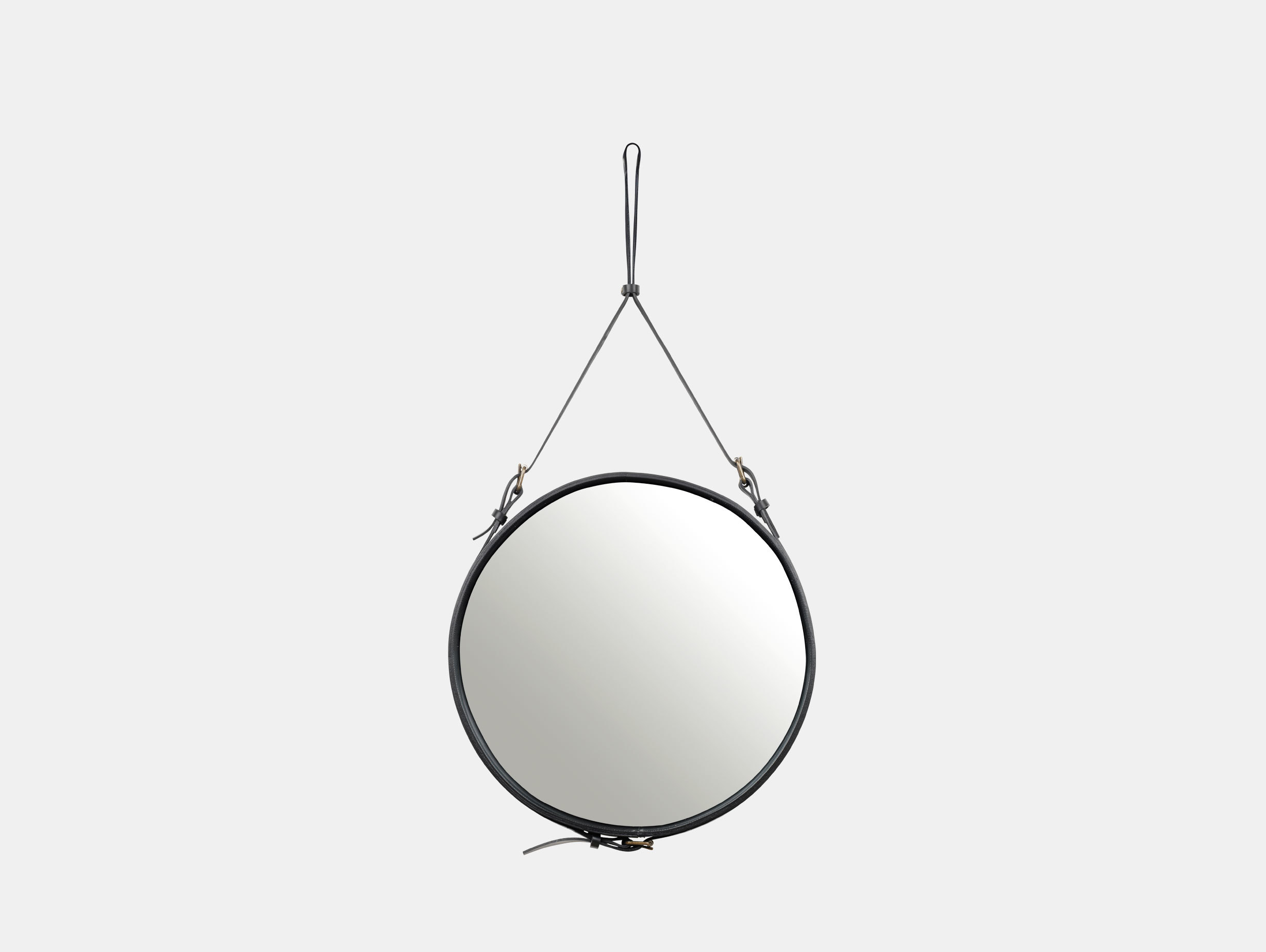 Gubi Adnet Circular Wall Mirror 58 Black Jacques Adnet