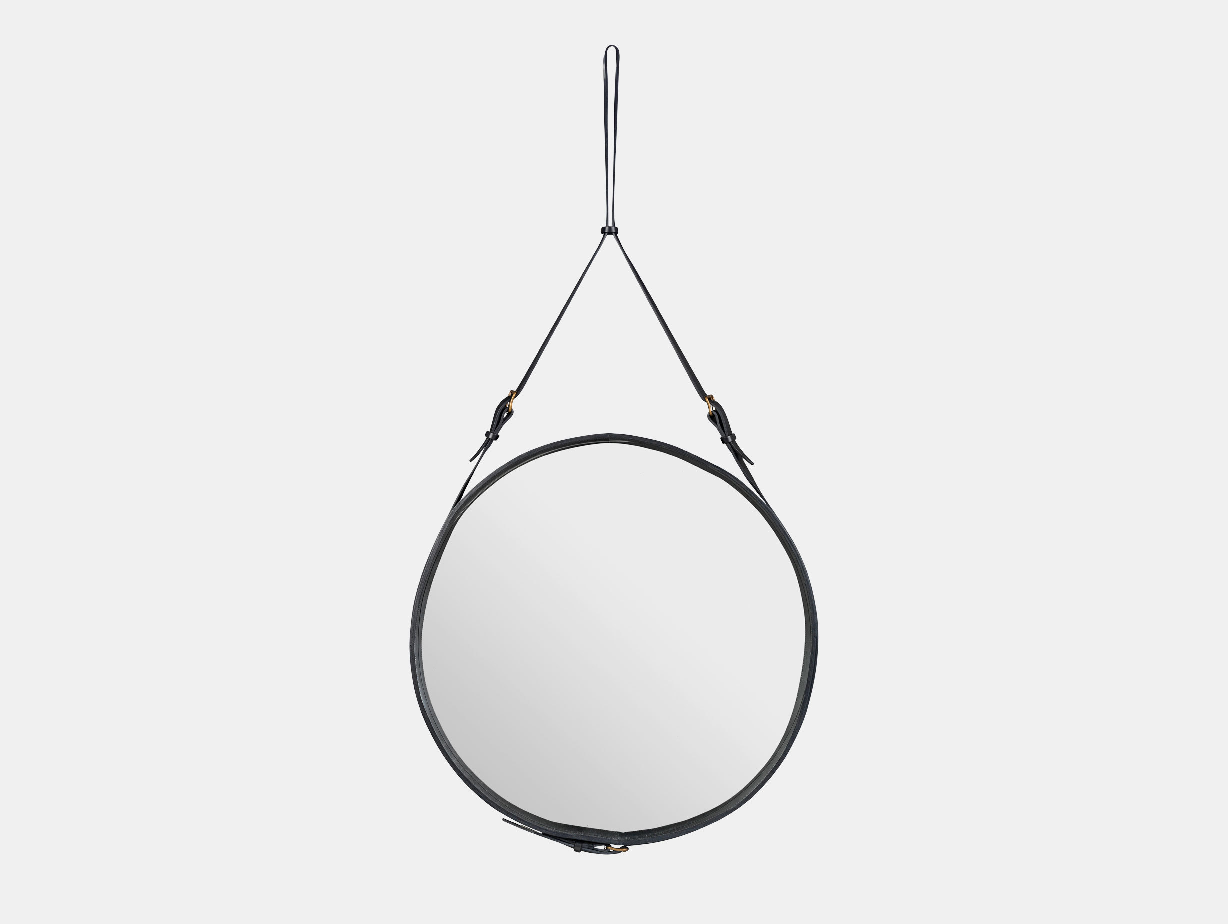 Gubi Adnet Circular Wall Mirror 70 Black Jacques Adnet