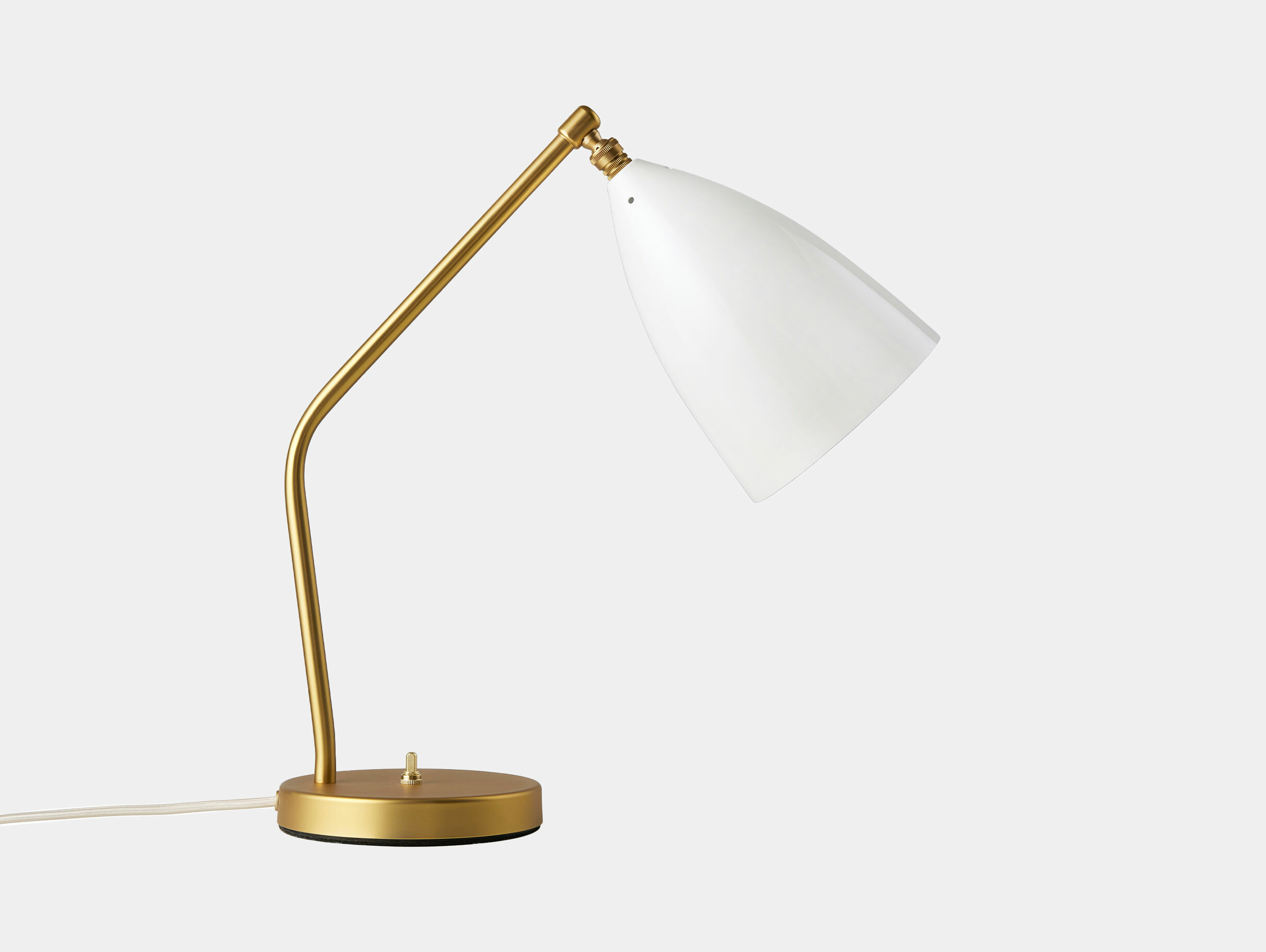 Gubi Grasshopper Table Lamp Glossy White Greta Grossman