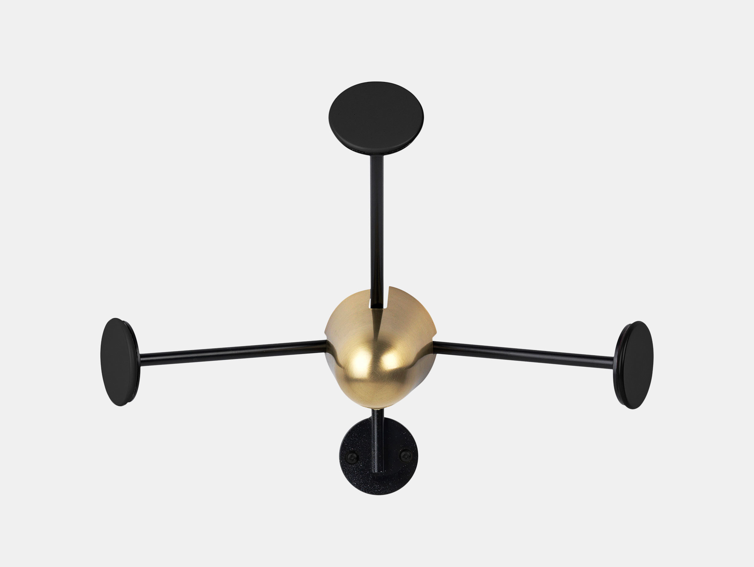 Gubi Matégot Coat Rack Black Brass Mathieu Mategot