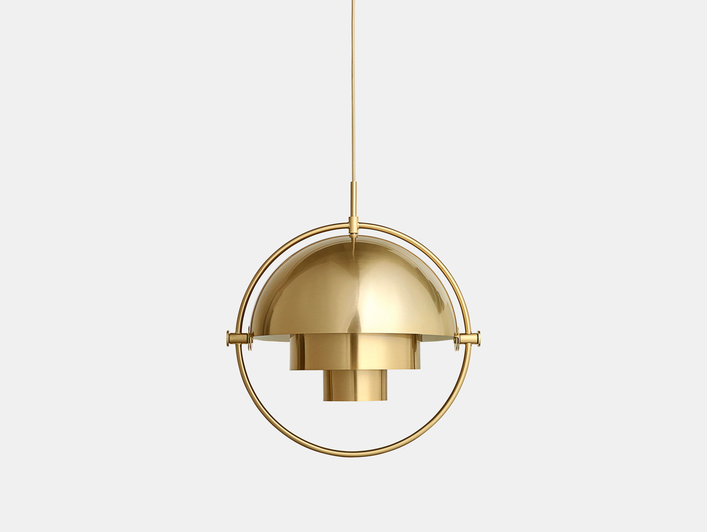 Gubi Multi Lite Pendant Light Brass Louis Weisdorf